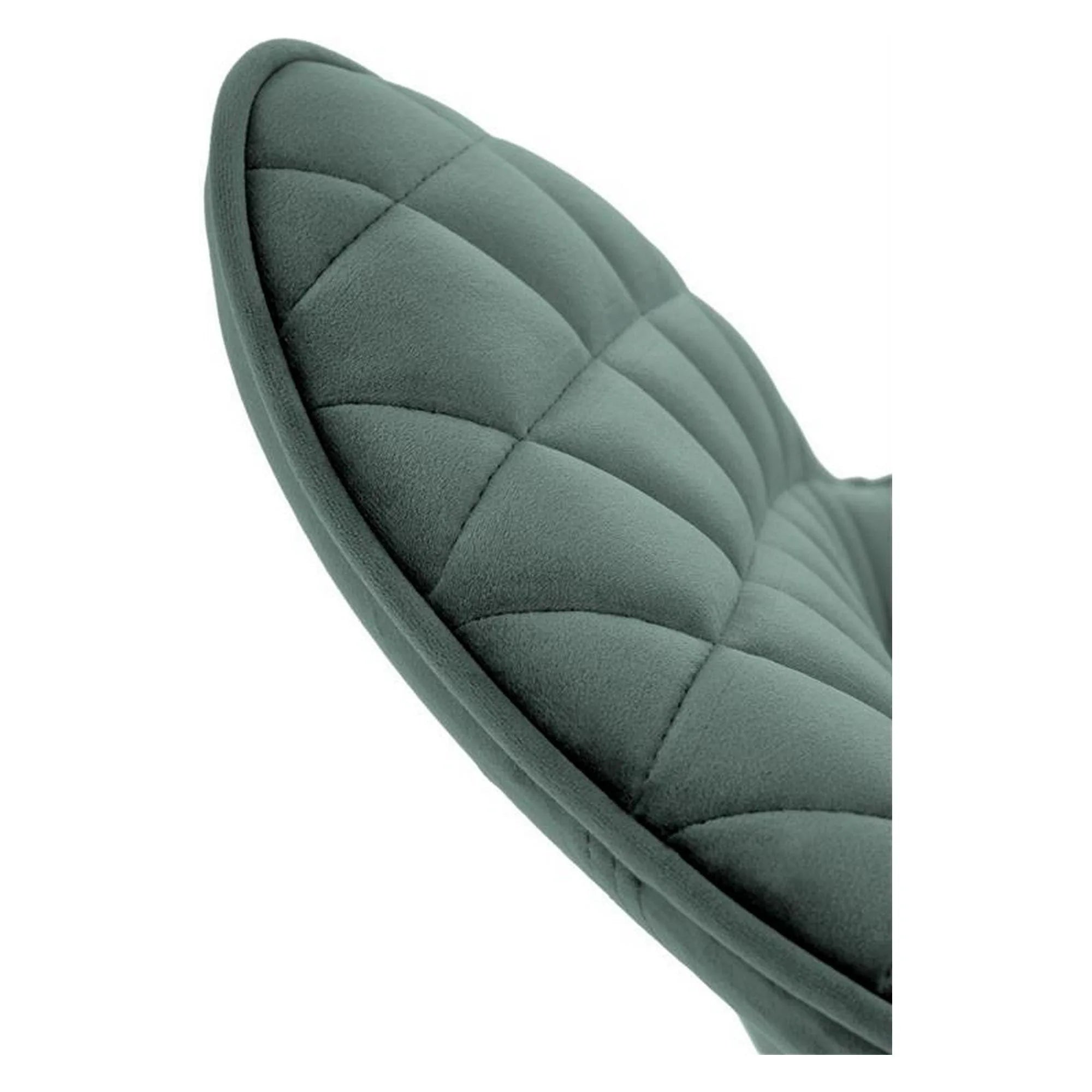 Scaun tapitat K520, verde/negru, stofa catifelata, 45x63x80 cm