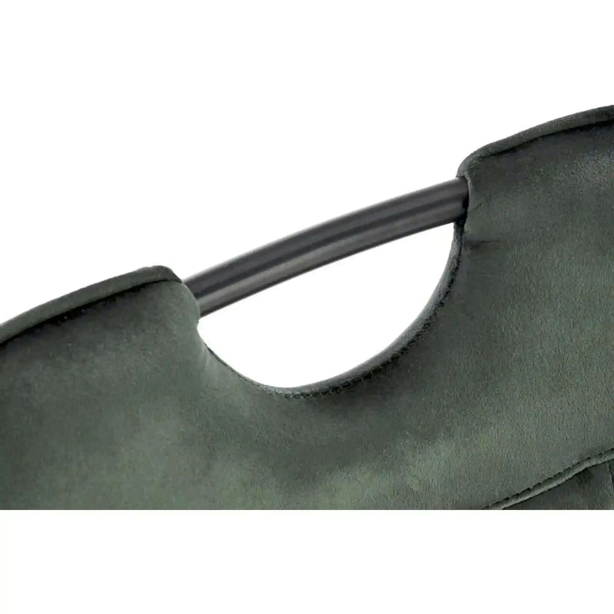 Scaun tapitat K521, verde/negru, stofa catifelata, 46x58x83 cm