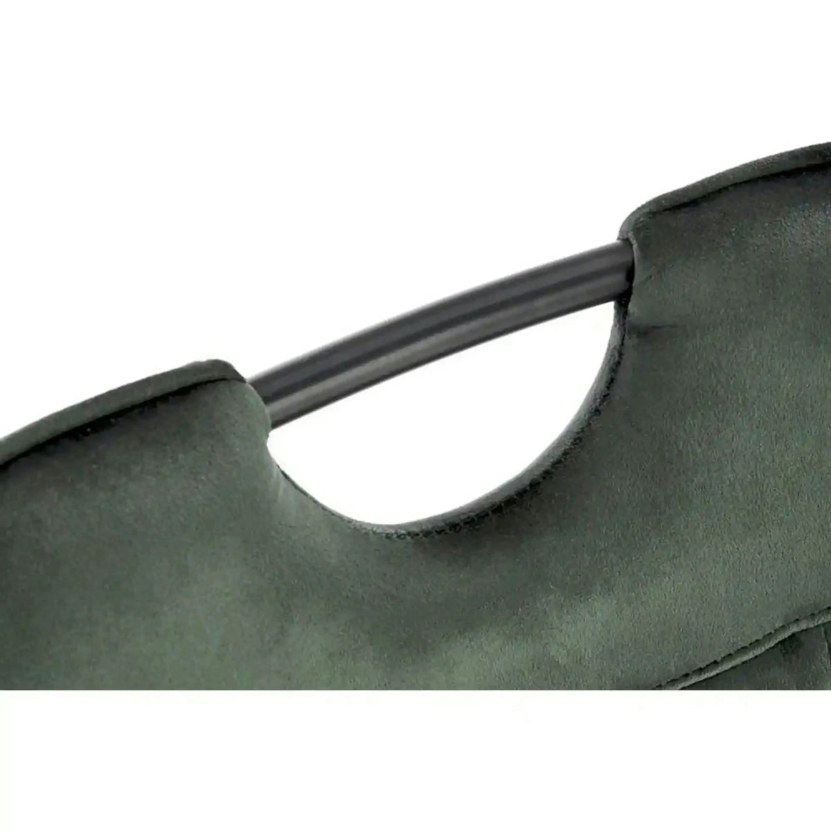Scaun tapitat K521, verde/negru, stofa catifelata, 46x58x83 cm