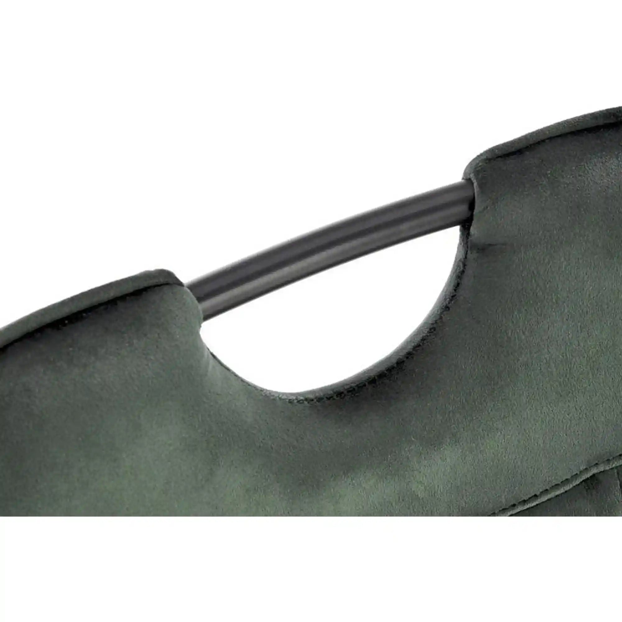 Scaun tapitat K521, verde/negru, stofa catifelata, 46x58x83 cm