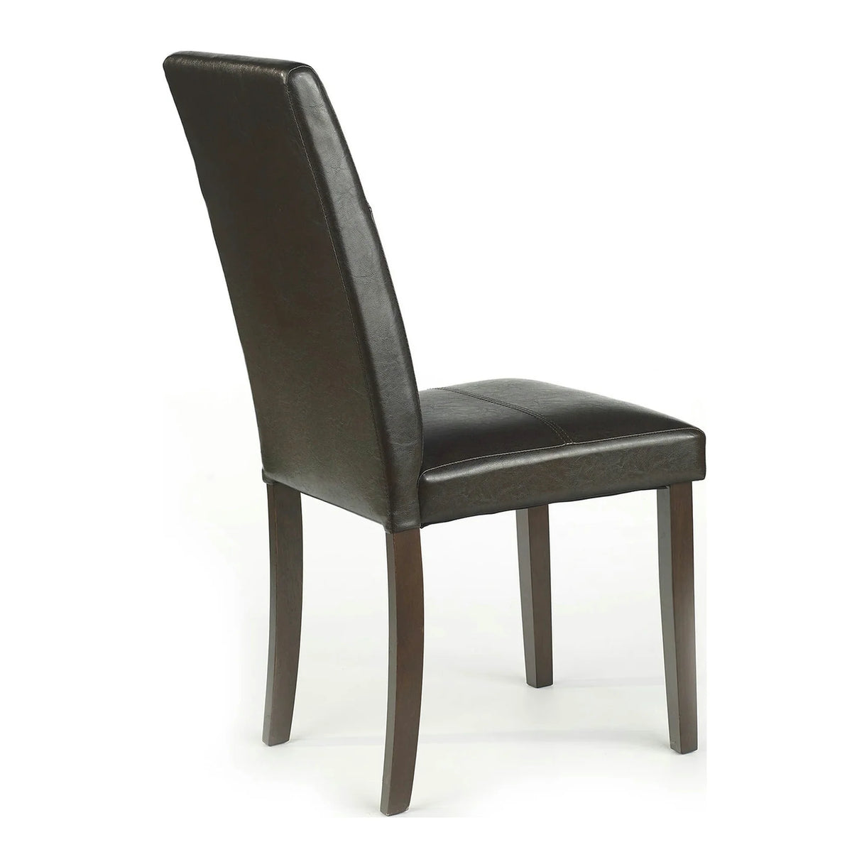 Scaun tapitat Kerry, maro/wenge, lemn malaezian/piele ecologica, 45X46X95 CM