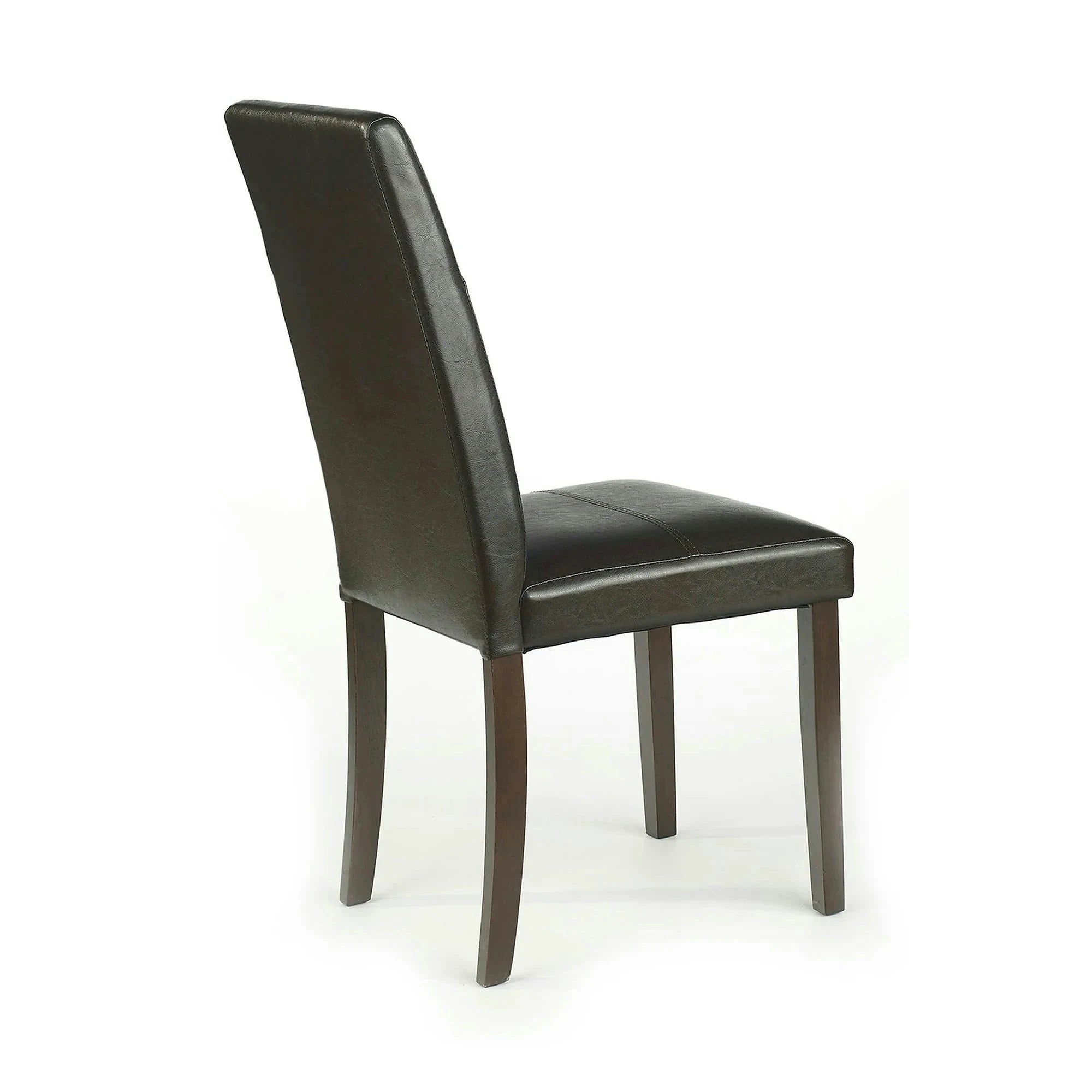 Scaun tapitat Kerry, maro/wenge, lemn malaezian/piele ecologica, 45X46X95 CM