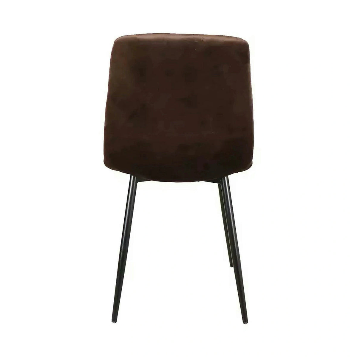 Scaun tapitat MILA, maro/negru, stofa catifelata/metal, 45x41x86 cm