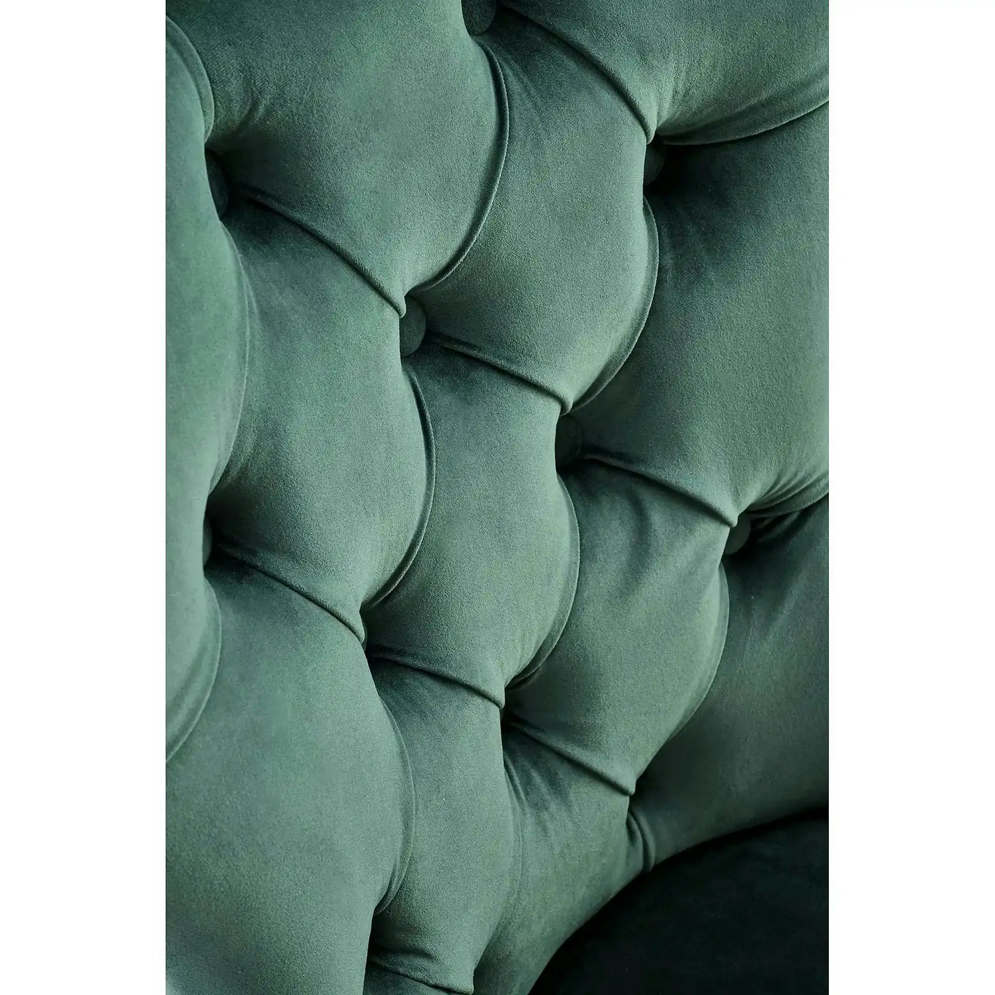 Scaun tapitat MIYA, verde/negru, stofa catifelata, 54x60x100 cm