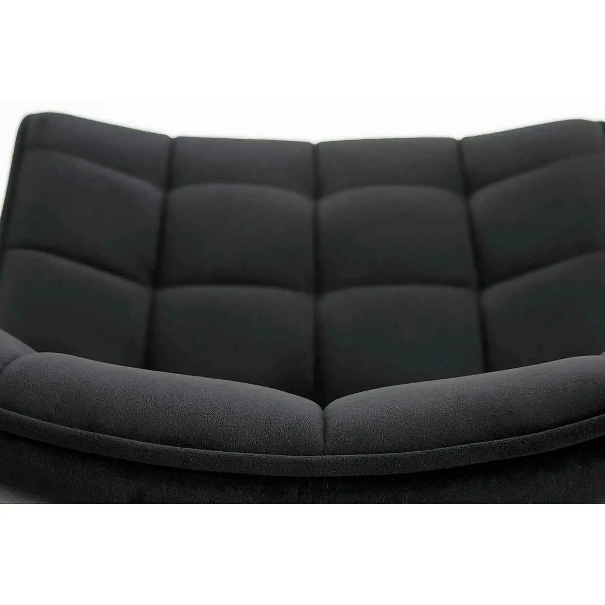 Scaun tapitat modern K332, negru, stofa catifelata/metal, 46x61x84 cm