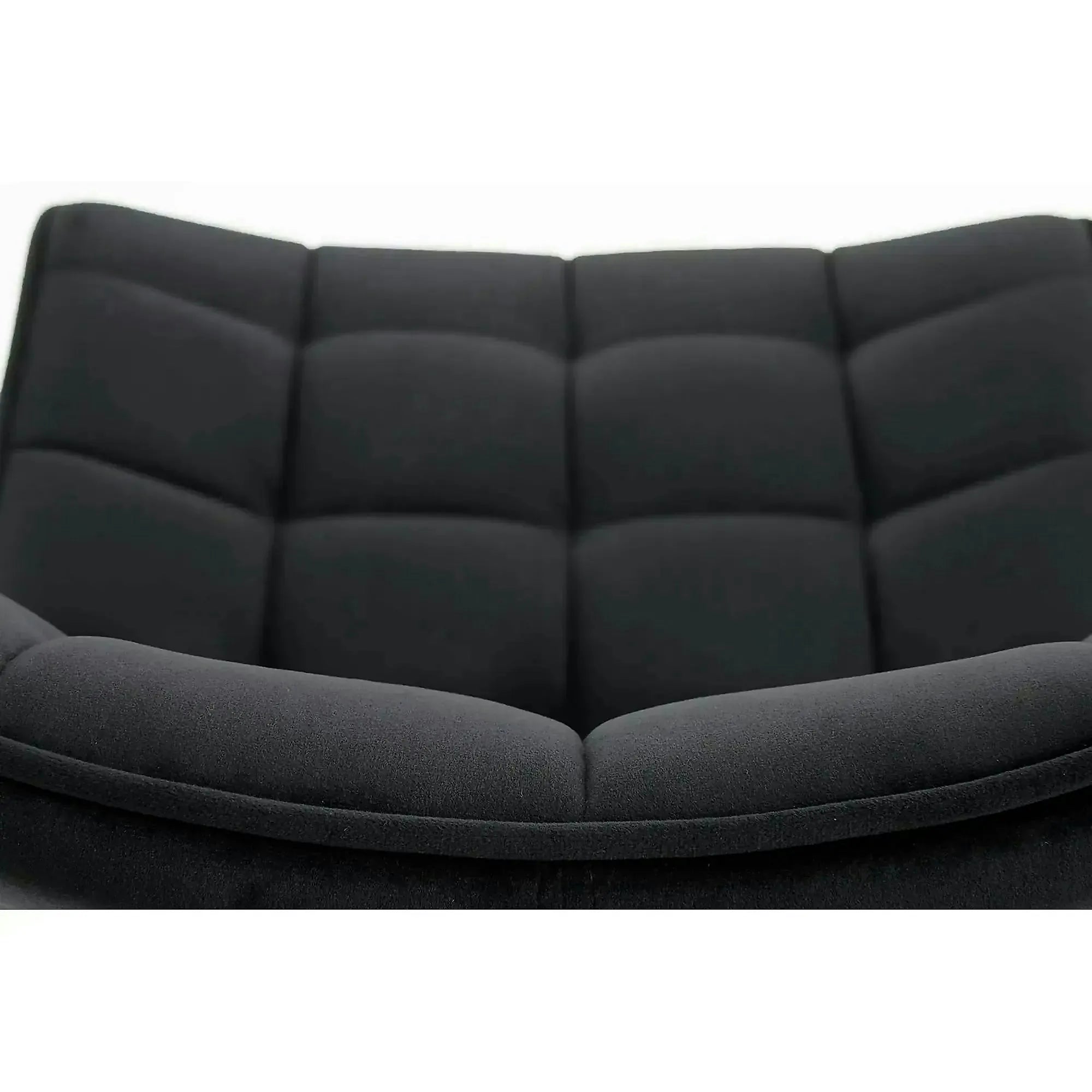Scaun tapitat modern K332, negru, stofa catifelata/metal, 46x61x84 cm