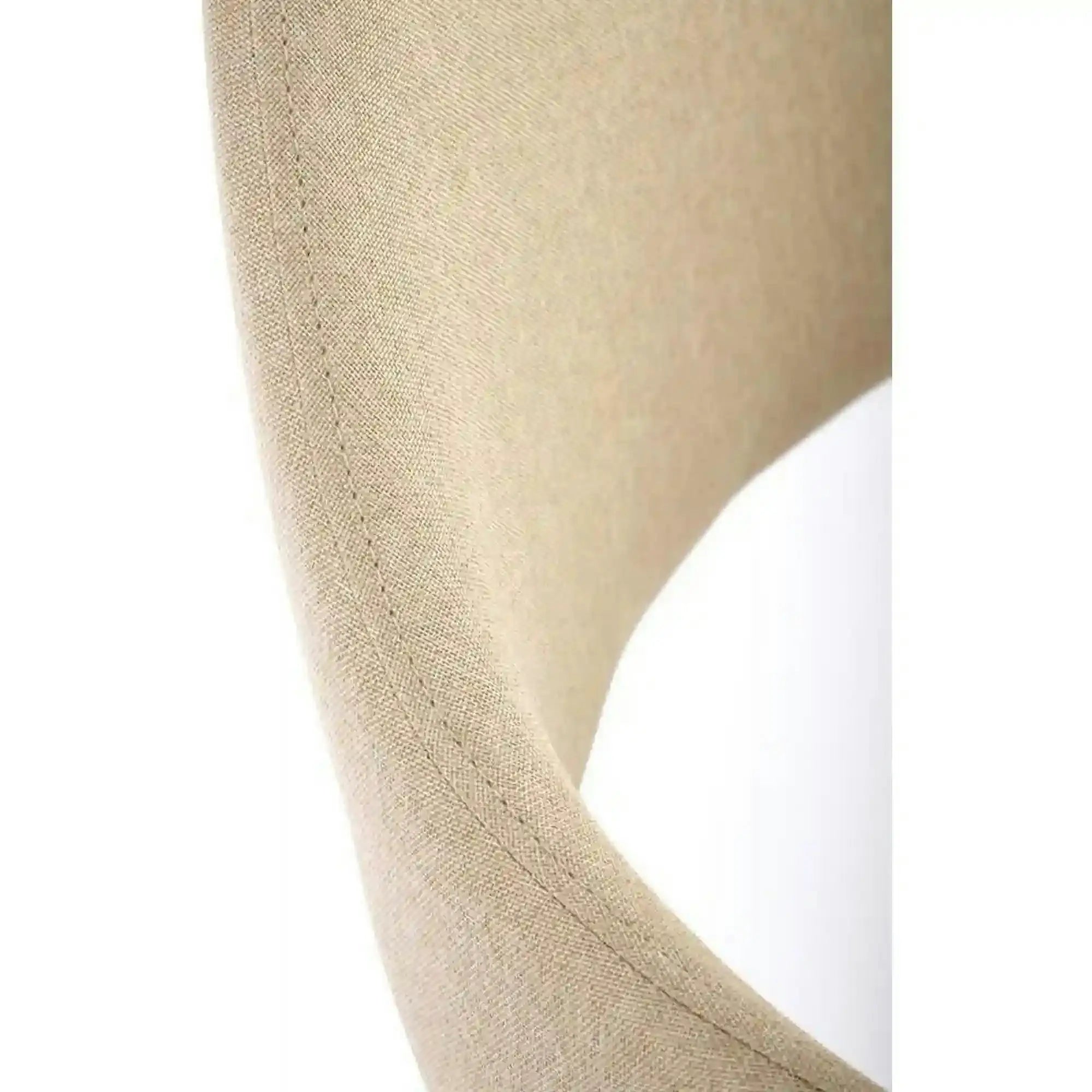 Scaun tapitat modern K344, bej/nuc, stofa clasica/metal, 51x57x82 cm