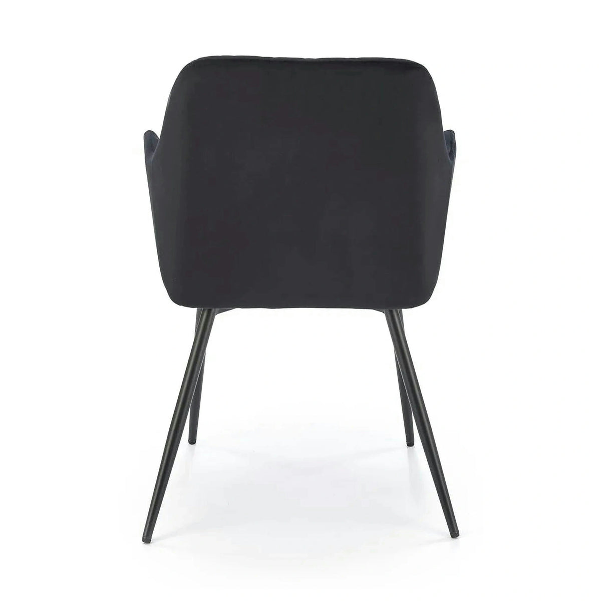 Scaun tapitat negru K558, stofa catifelata/metal, 59x60x86 cm
