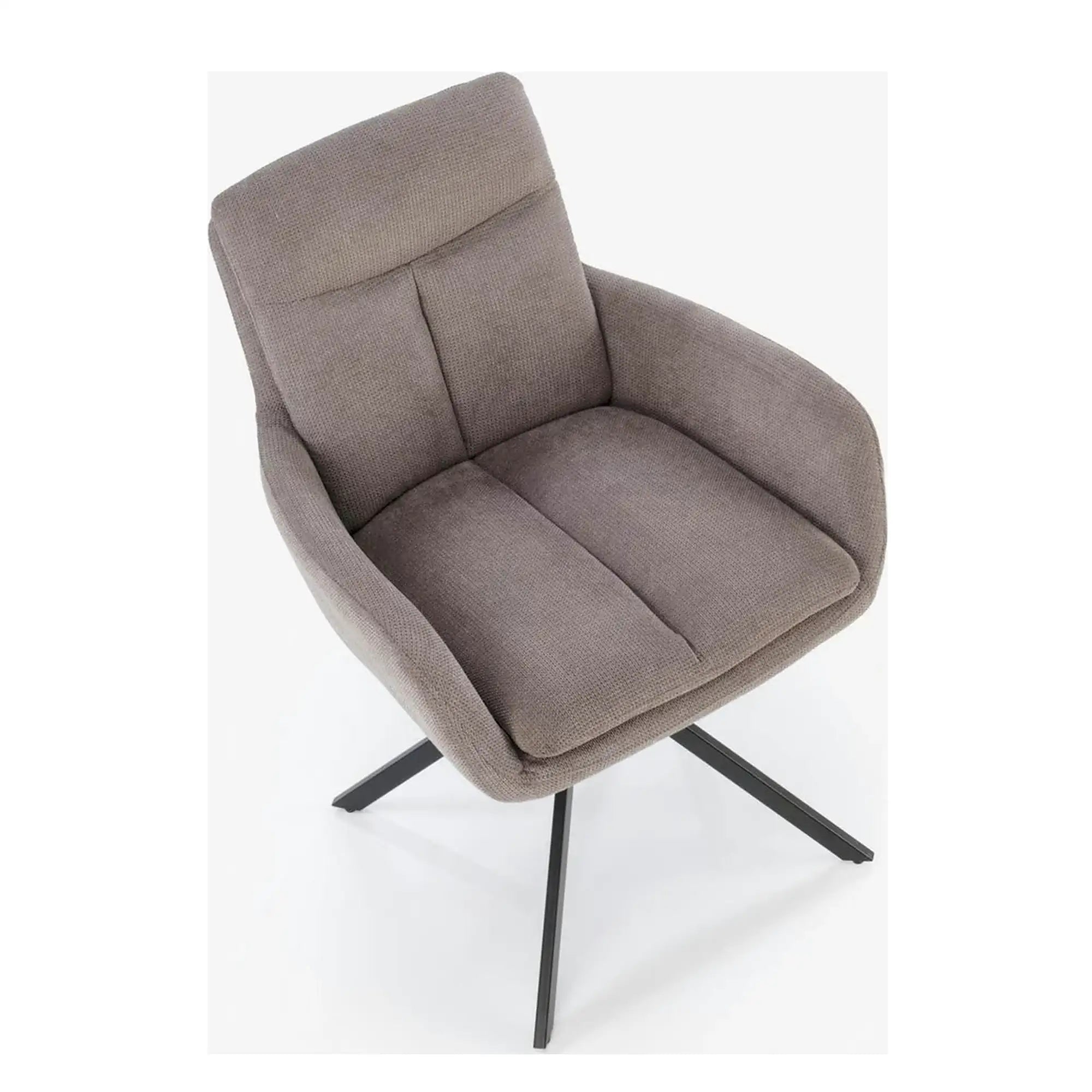 Scaun tapitat stofa clasica K536, gri/negru, 62x68x85 cm