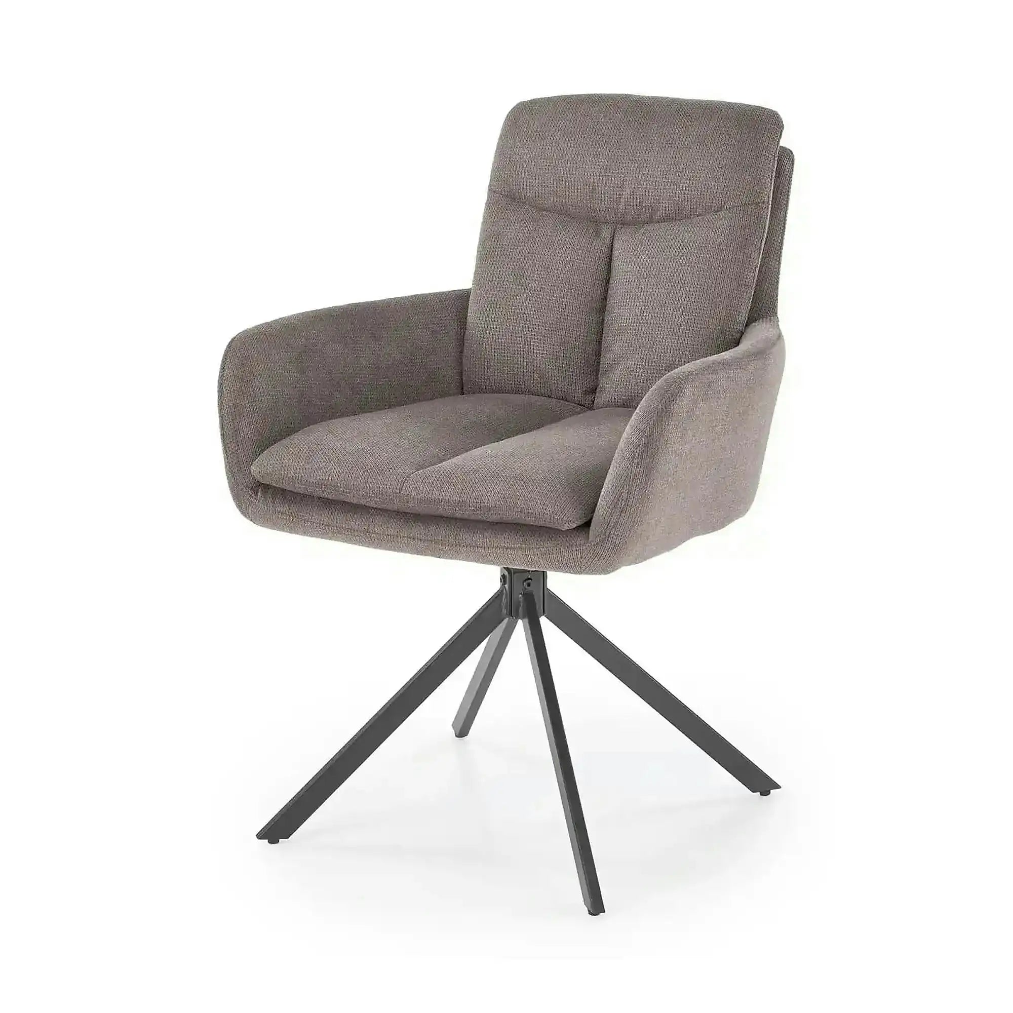 Scaun tapitat stofa clasica K536, gri/negru, 62x68x85 cm