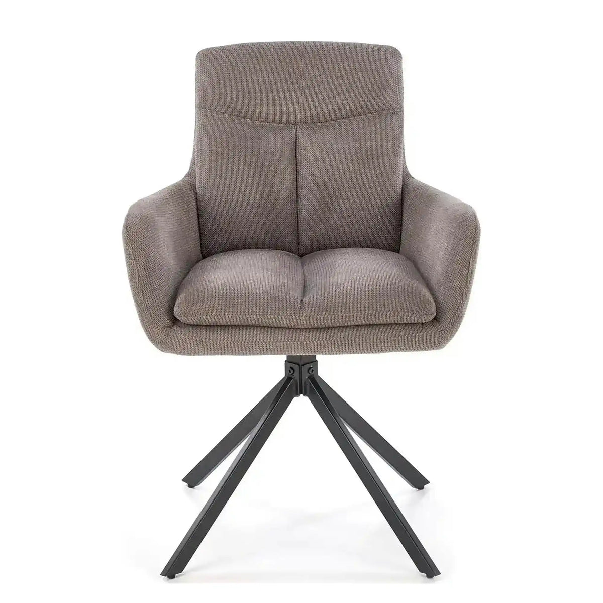 Scaun tapitat stofa clasica K536, gri/negru, 62x68x85 cm