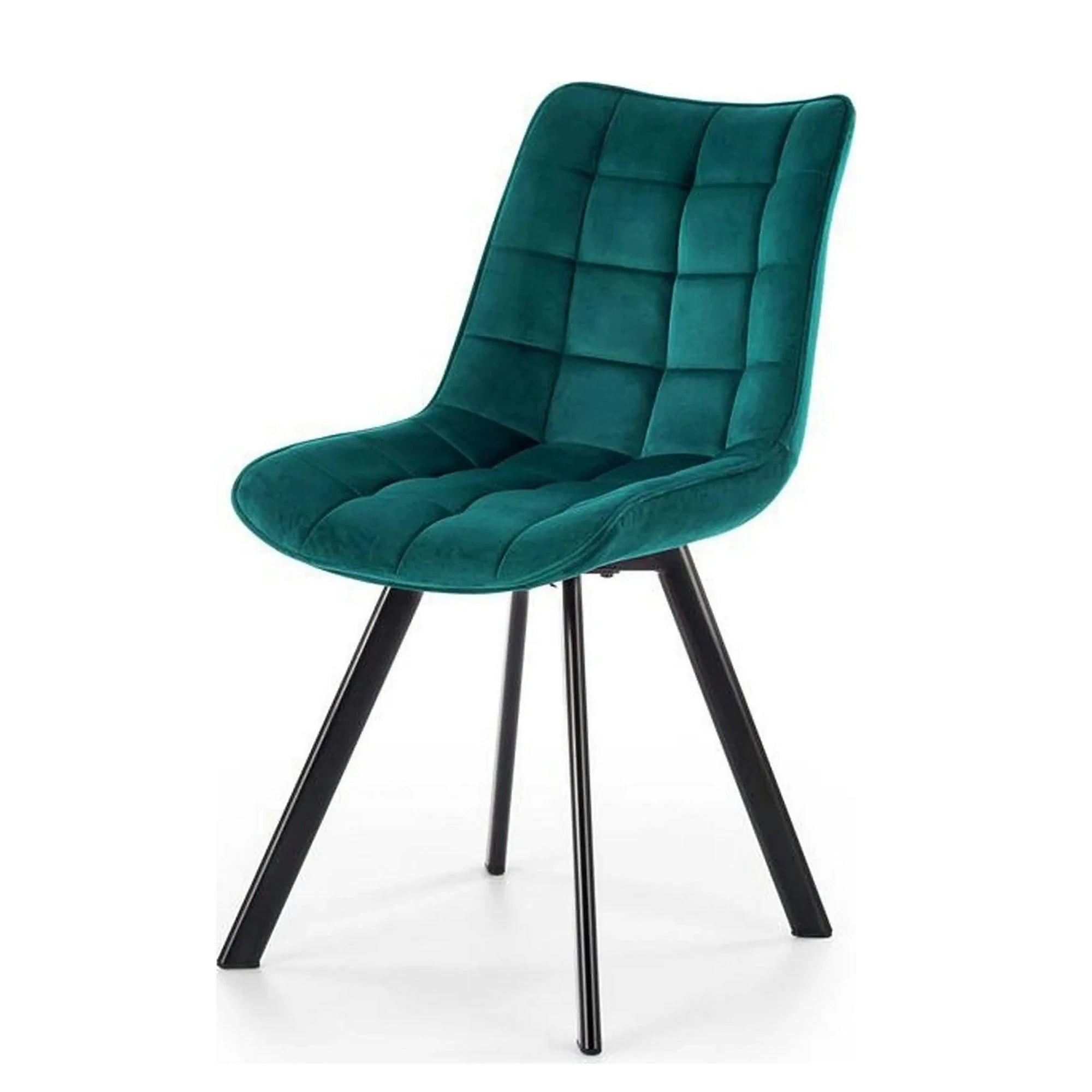 Scaun tapitat stofa K332, turcoaz/negru, 46x61x84 cm