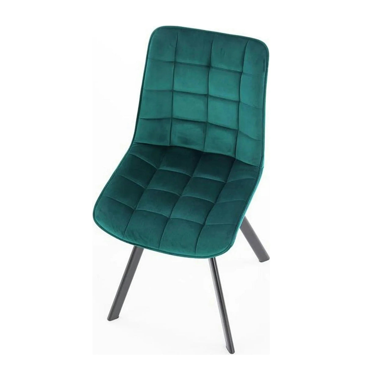 Scaun tapitat stofa K332, turcoaz/negru, 46x61x84 cm