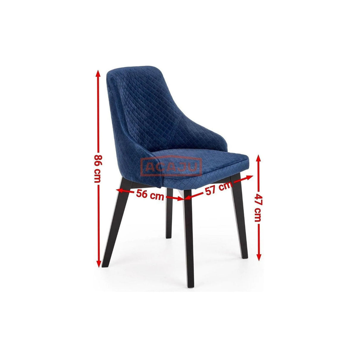 Scaun tapitat TOLEDO 3, verde, 57x56x86 cm