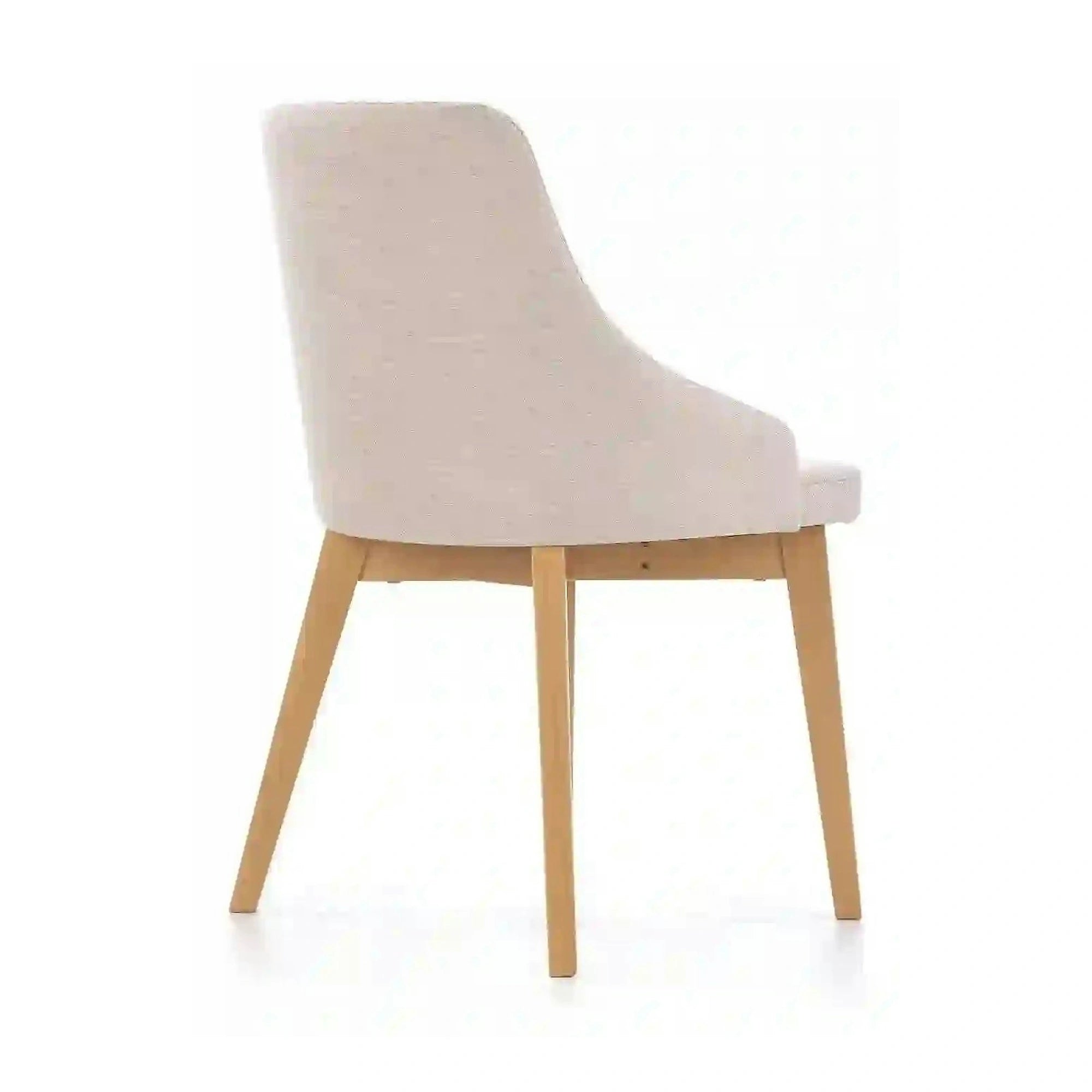 Scaun tapitat Toledo, bej deschis/stejar miere, stofa clasica/lemn de fag, 51X55X82 CM
