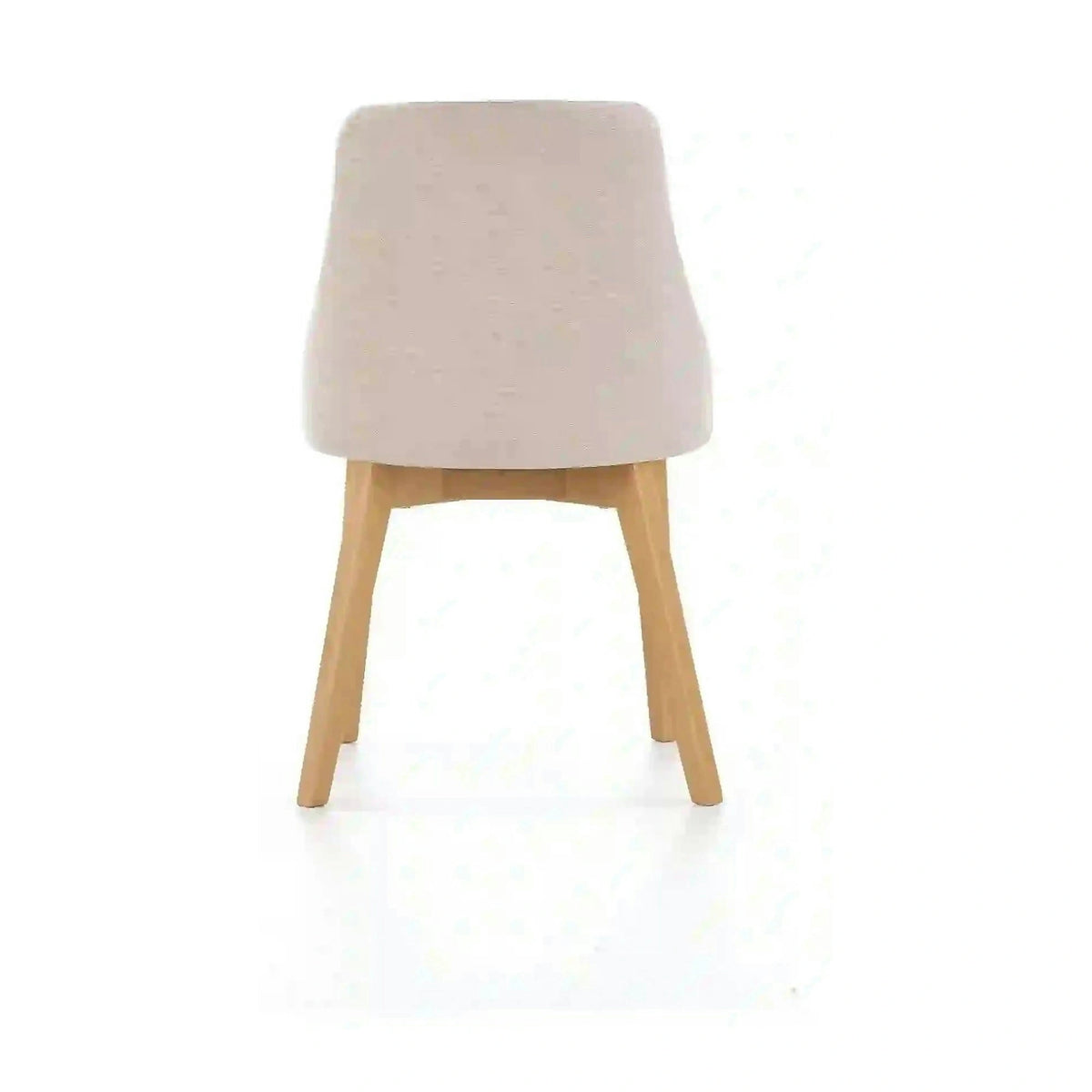 Scaun tapitat Toledo, bej deschis/stejar miere, stofa clasica/lemn de fag, 51X55X82 CM