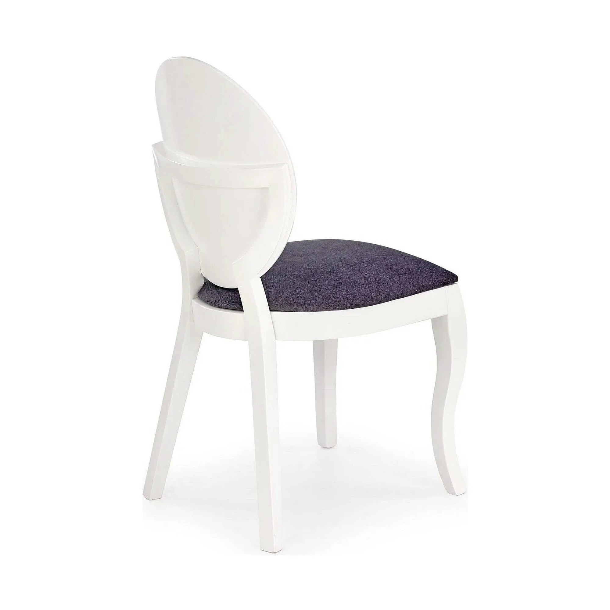 Scaun tapitat Verdi, gri/alb, stofa clasica/lemn de fag, 43X52X90 CM