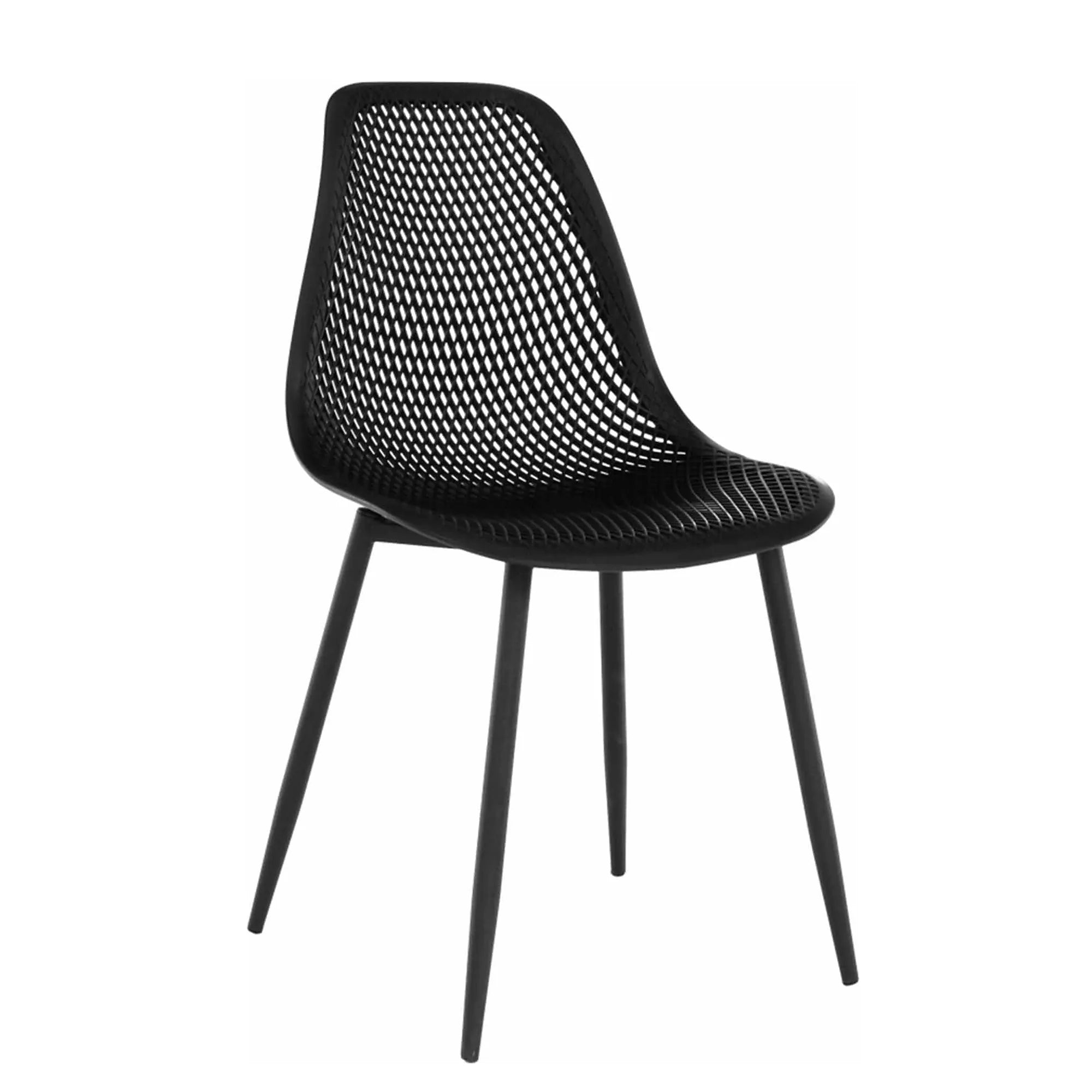 Scaun TEGRA TYP 2, negru, plastic/metal, 37x53x86 cm