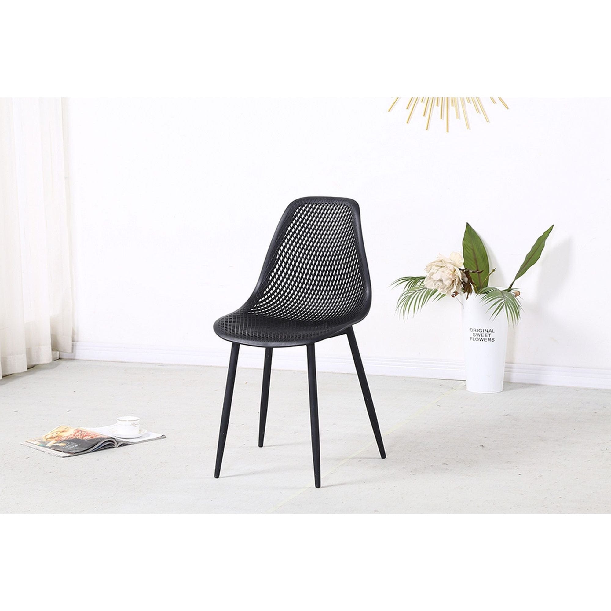 Scaun TEGRA TYP 2, negru, plastic/metal, 37x53x86 cm