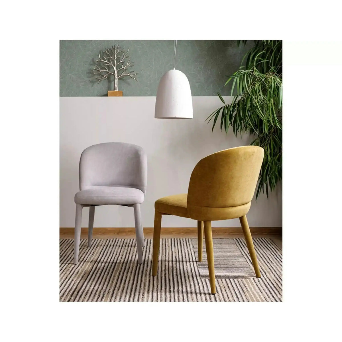 Scaun TINO, gri deschis - Wind 84, stofa clasica, 50x57x81 cm