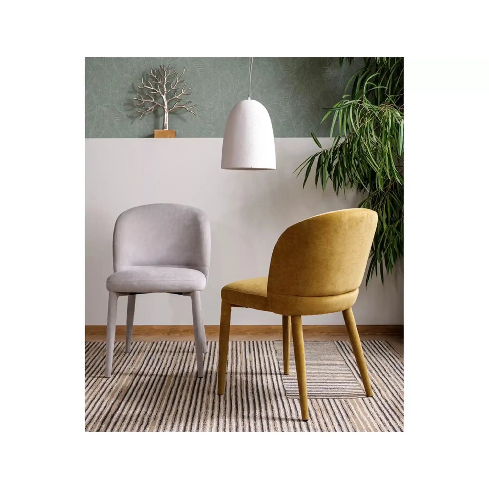 Scaun TINO, gri deschis - Wind 84, stofa clasica, 50x57x81 cm