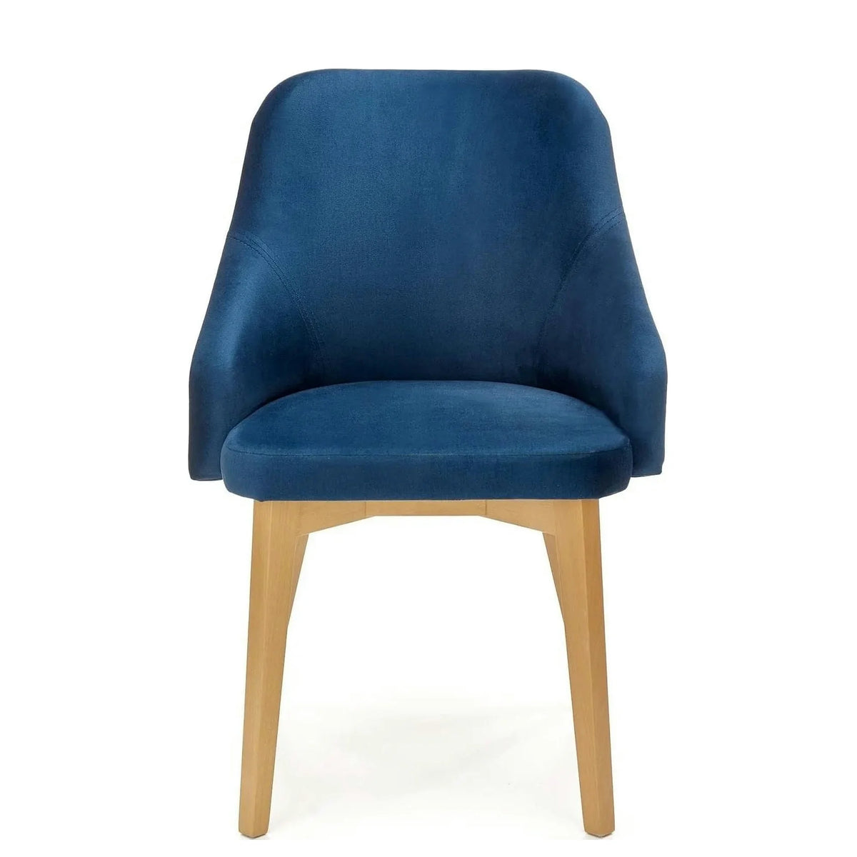 Scaun TOLEDO 2, albastru/stejar, stofa catifelata/lemn de fag 57x56x86 cm