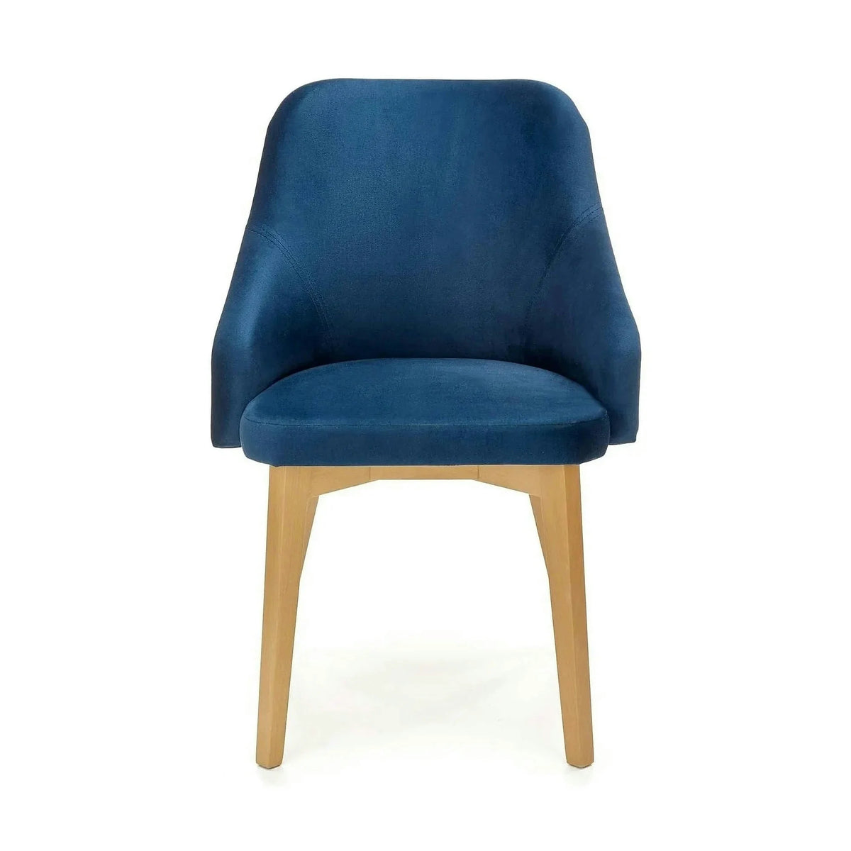 Scaun TOLEDO 2, albastru/stejar, stofa catifelata/lemn de fag 57x56x86 cm