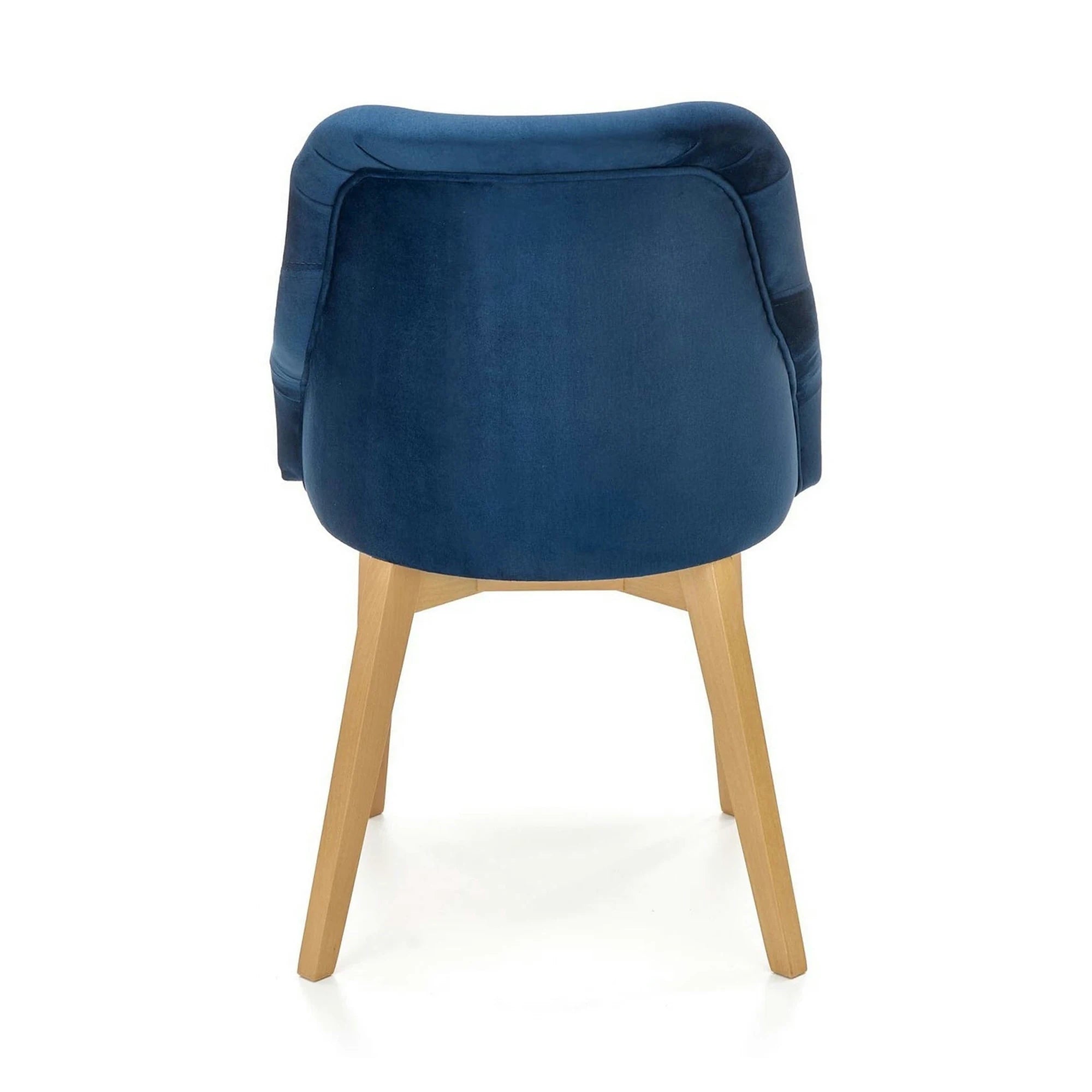 Scaun TOLEDO 2, albastru/stejar, stofa catifelata/lemn de fag 57x56x86 cm