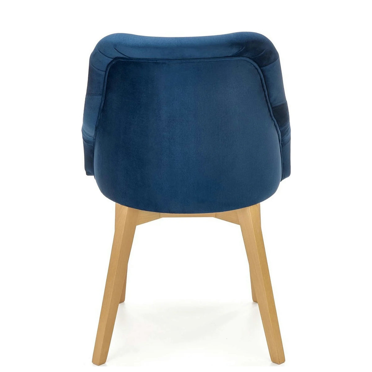 Scaun TOLEDO 2, albastru/stejar, stofa catifelata/lemn de fag 57x56x86 cm