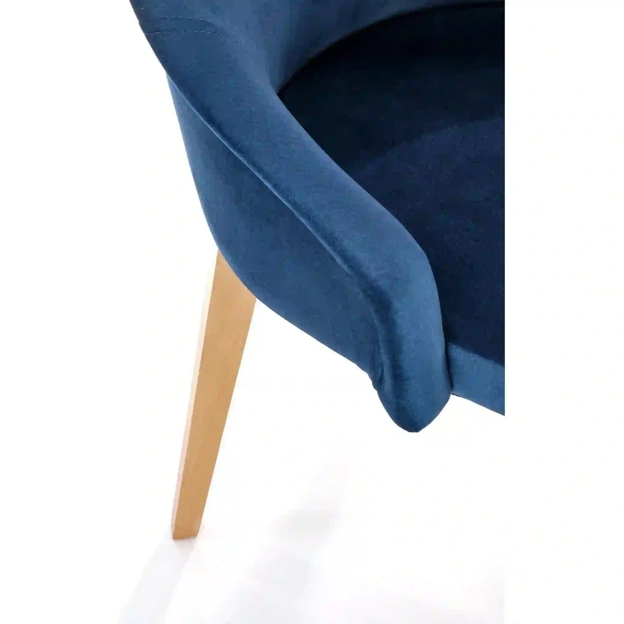 Scaun TOLEDO 2, albastru/stejar, stofa catifelata/lemn de fag 57x56x86 cm