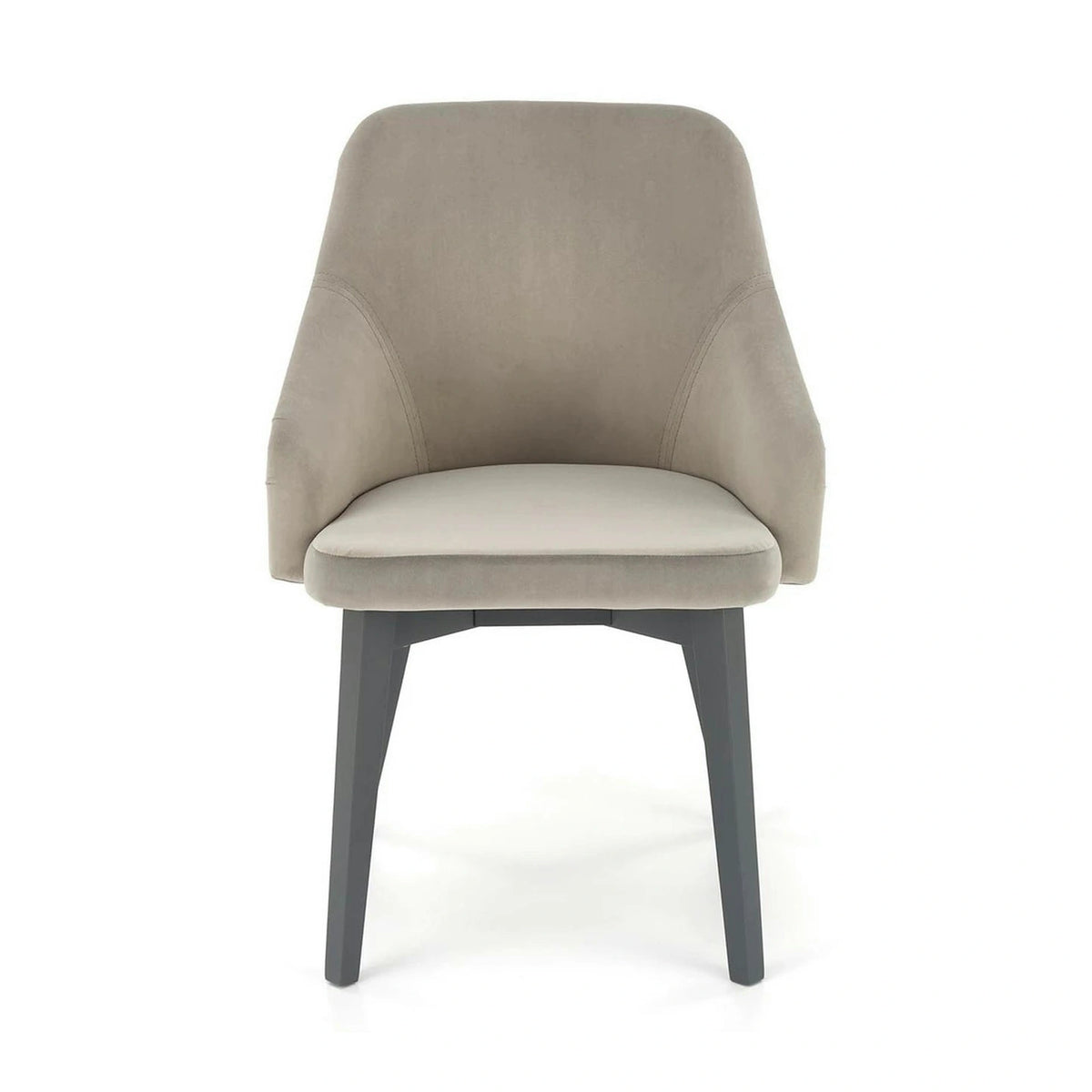 Scaun TOLEDO 2, gri/gri antracit, stofa catifelata/lemn, 57x56x86 cm