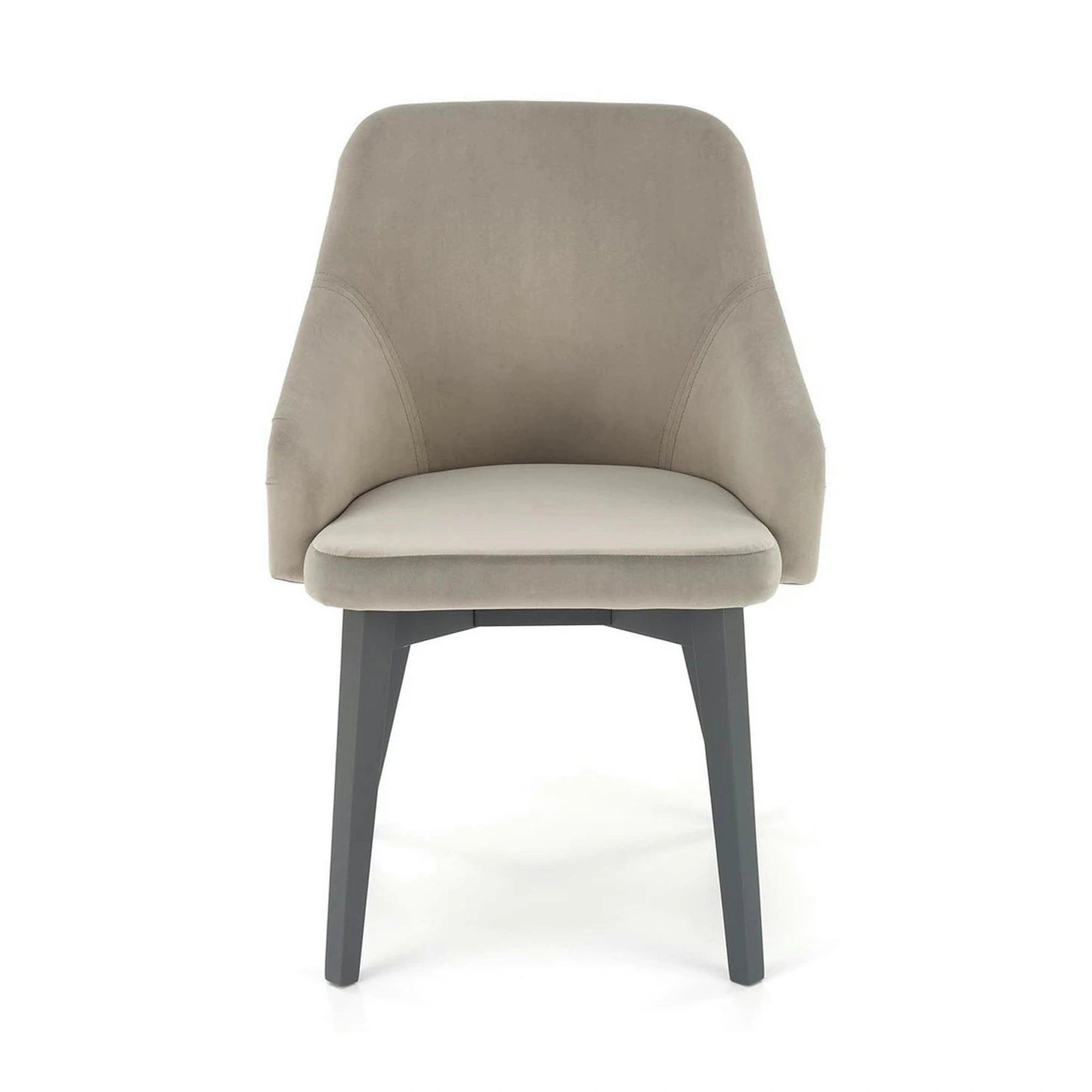 Scaun TOLEDO 2, gri/gri antracit, stofa catifelata/lemn, 57x56x86 cm