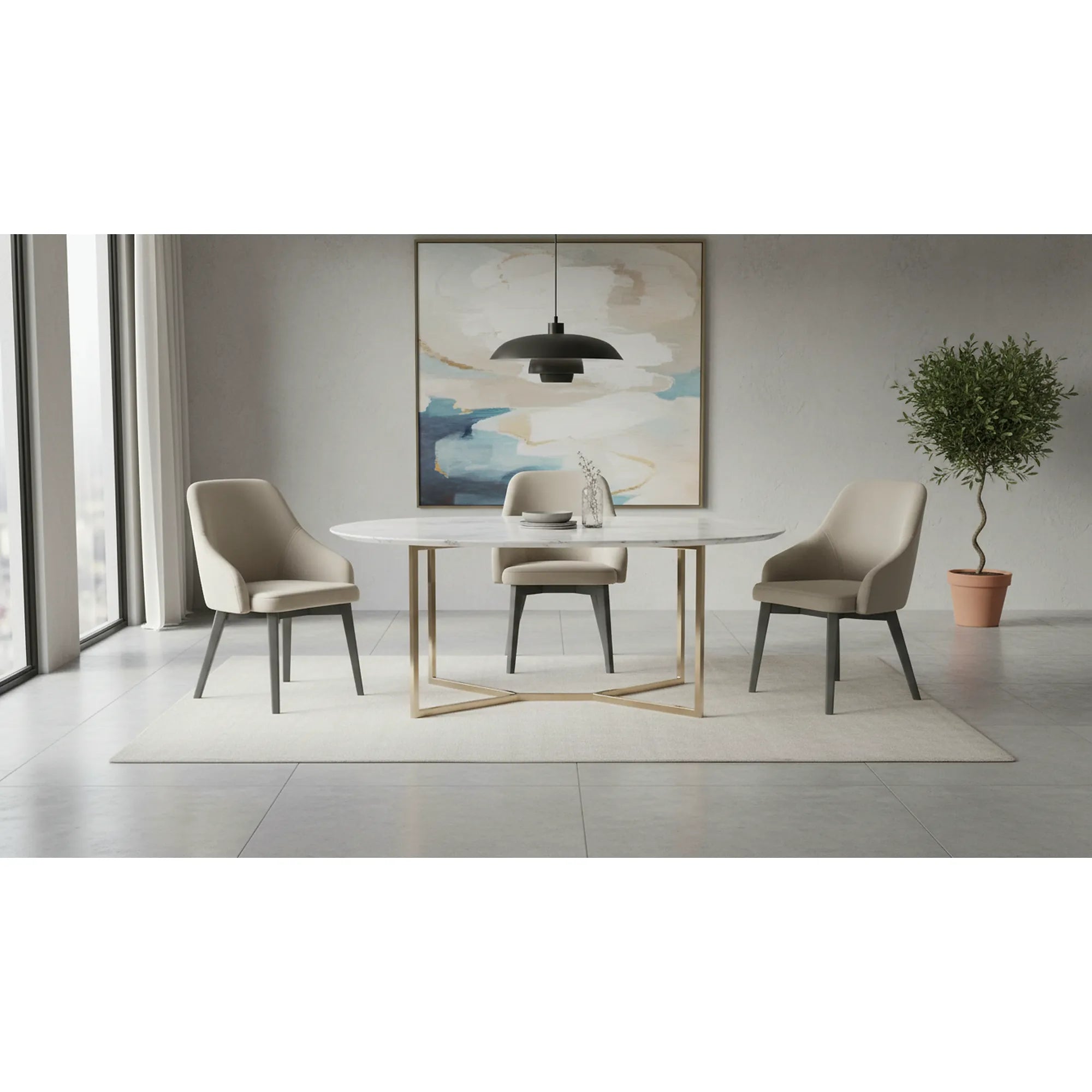 Scaun TOLEDO 2, gri/gri antracit, stofa catifelata/lemn, 57x56x86 cm