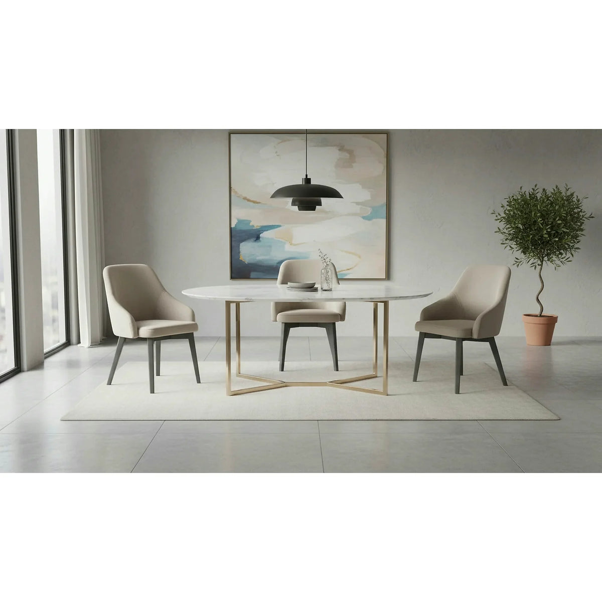 Scaun TOLEDO 2, gri/gri antracit, stofa catifelata/lemn, 57x56x86 cm