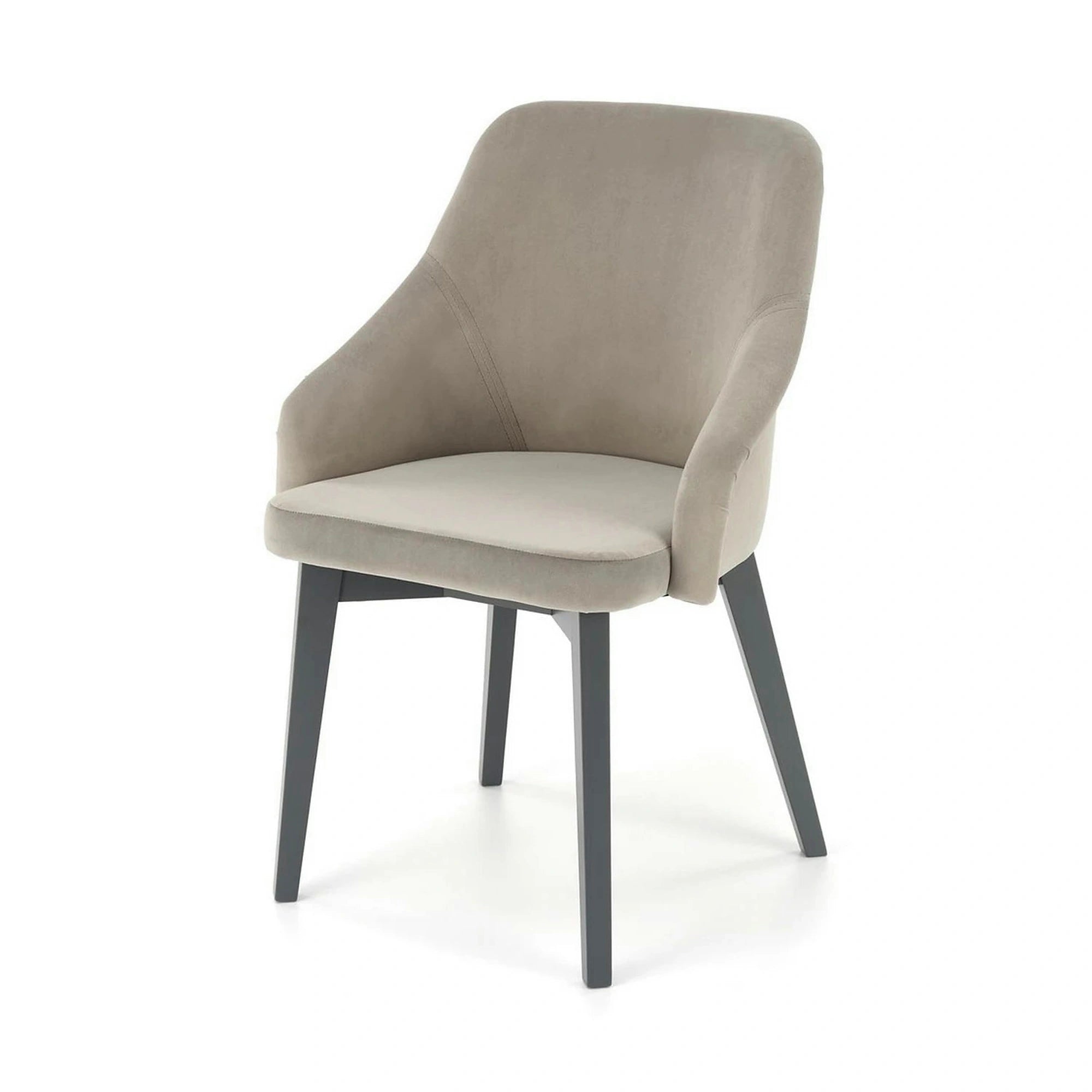 Scaun TOLEDO 2, gri/gri antracit, stofa catifelata/lemn, 57x56x86 cm
