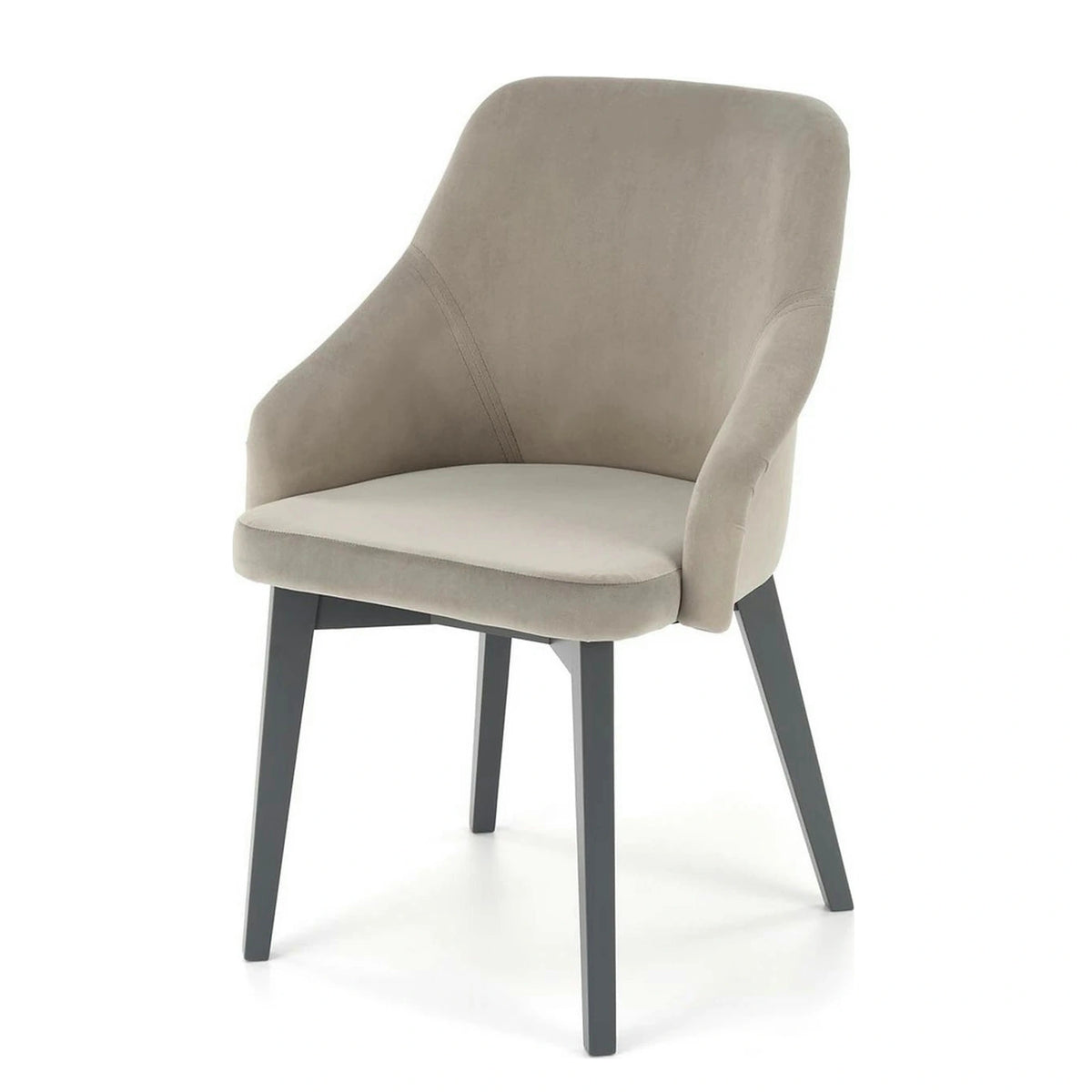 Scaun TOLEDO 2, gri/gri antracit, stofa catifelata/lemn, 57x56x86 cm