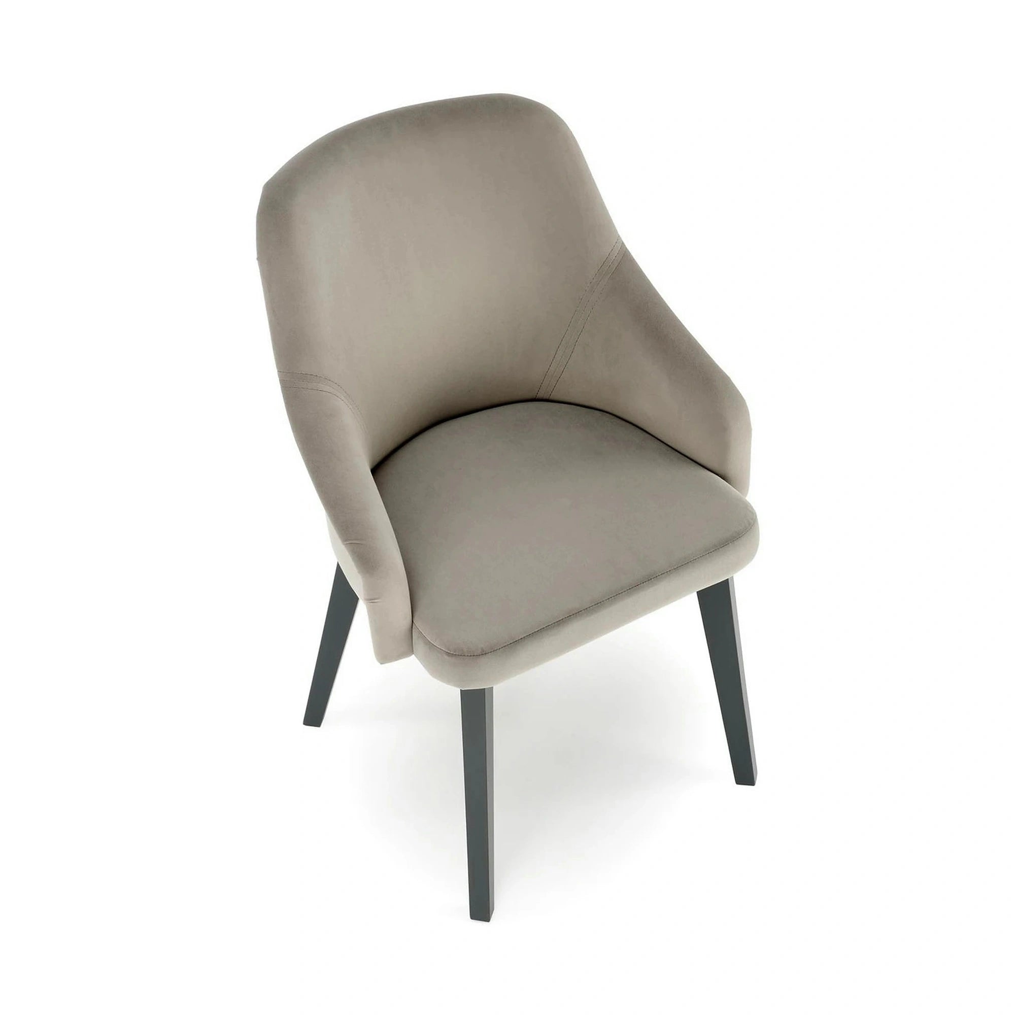 Scaun TOLEDO 2, gri/gri antracit, stofa catifelata/lemn, 57x56x86 cm