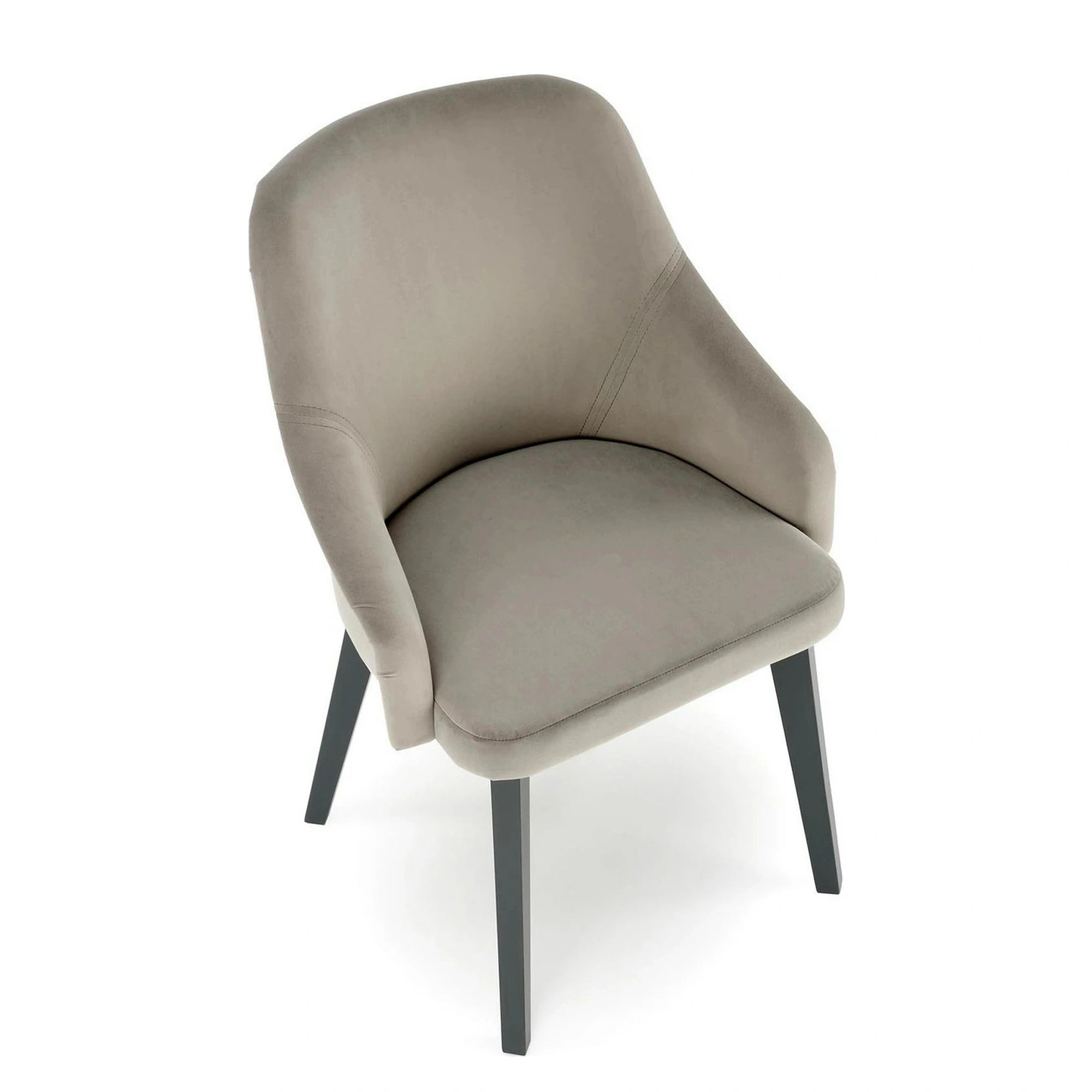 Scaun TOLEDO 2, gri/gri antracit, stofa catifelata/lemn, 57x56x86 cm