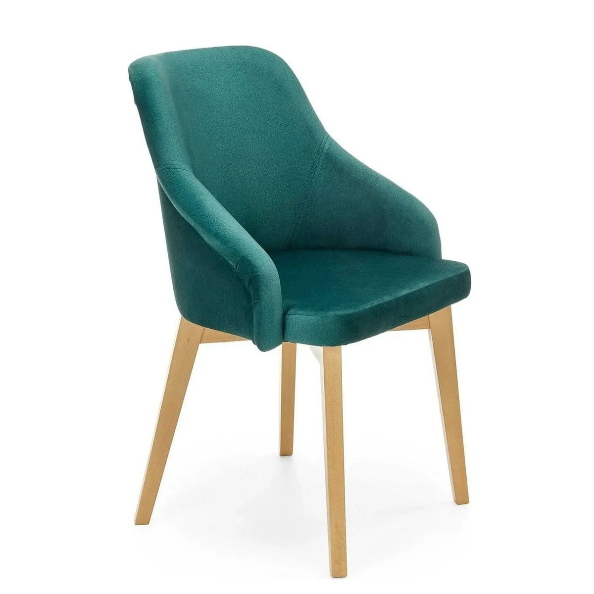 Scaun TOLEDO 2, verde/stejar, stofa catifelata/lemn de fag, 57x56x86 cm