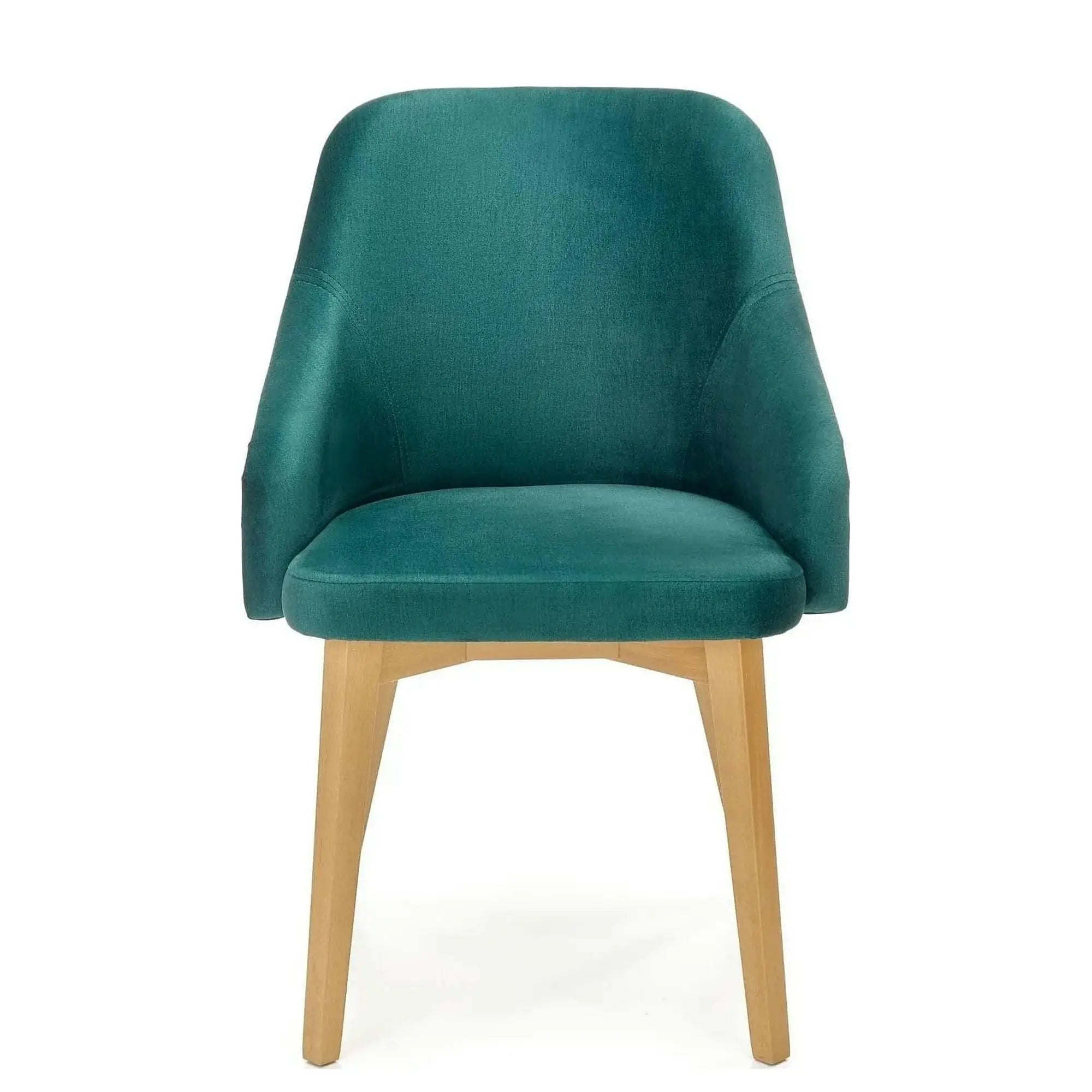 Scaun TOLEDO 2, verde/stejar, stofa catifelata/lemn de fag, 57x56x86 cm