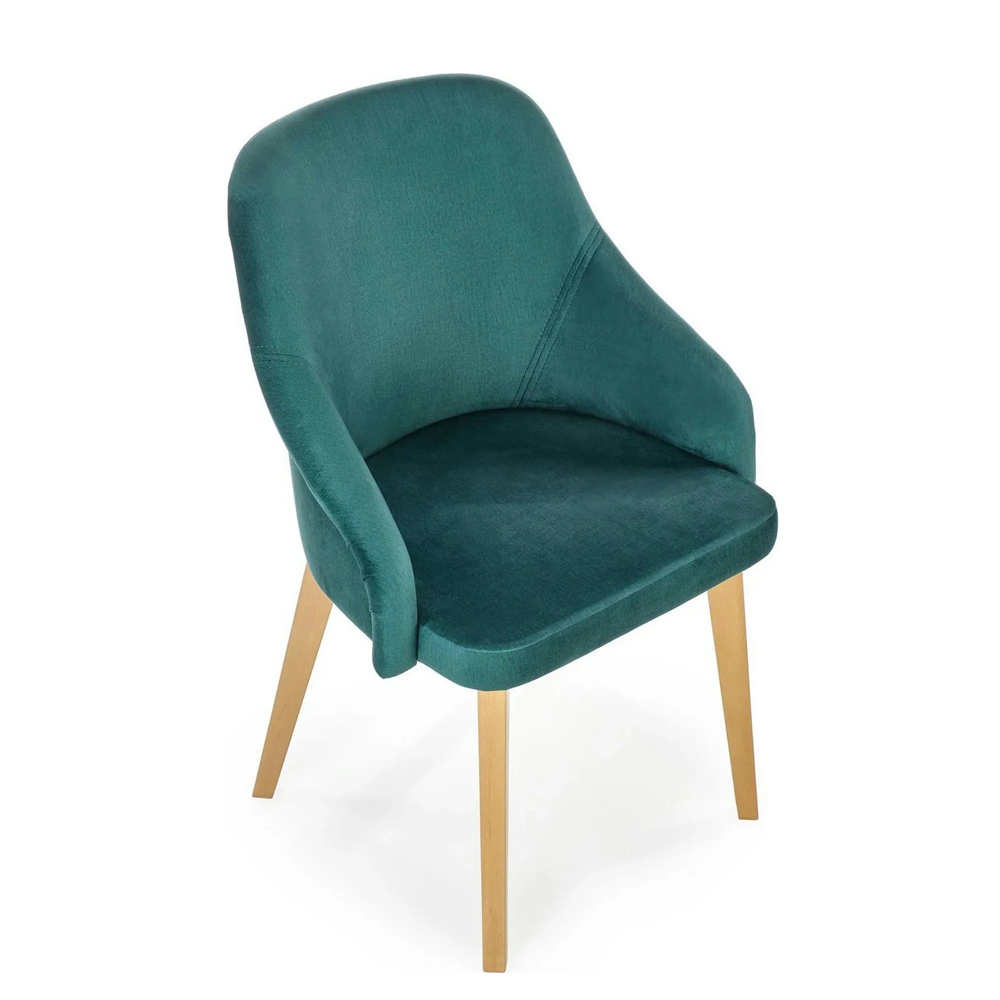 Scaun TOLEDO 2, verde/stejar, stofa catifelata/lemn de fag, 57x56x86 cm