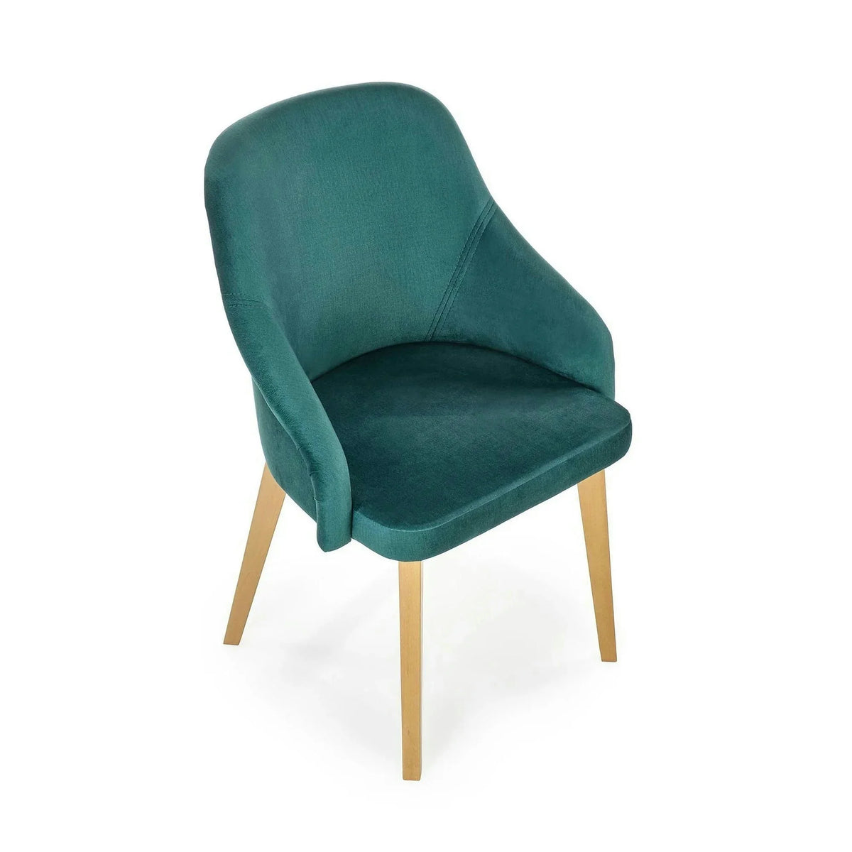 Scaun TOLEDO 2, verde/stejar, stofa catifelata/lemn de fag, 57x56x86 cm