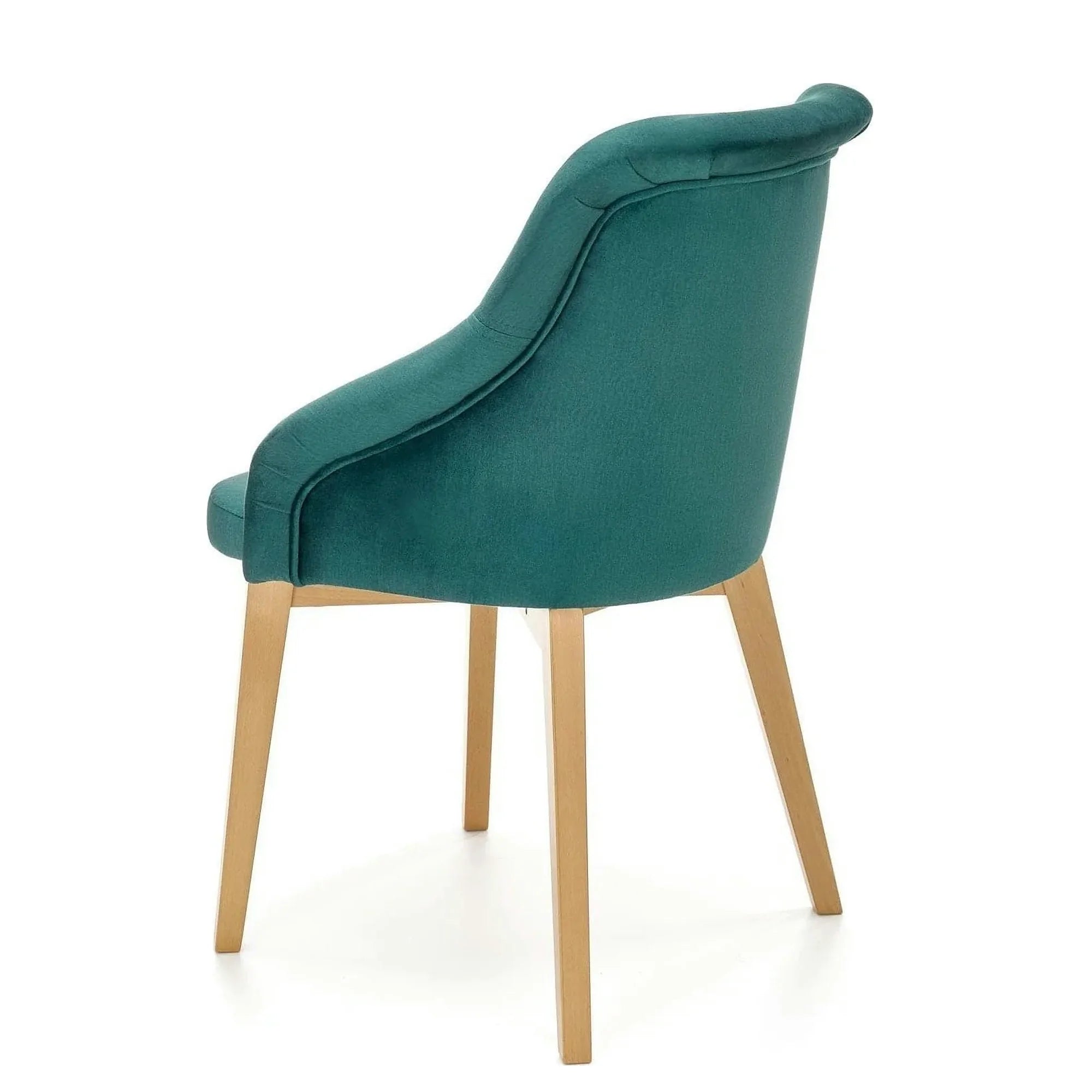 Scaun TOLEDO 2, verde/stejar, stofa catifelata/lemn de fag, 57x56x86 cm