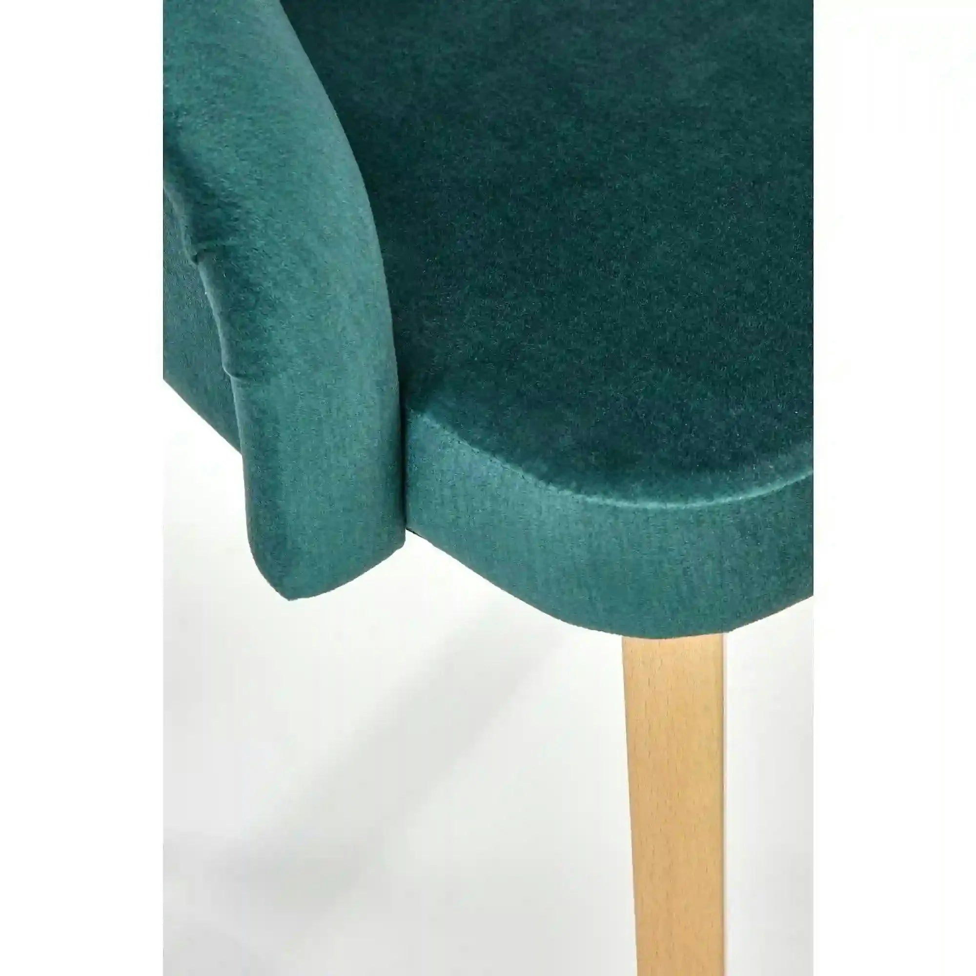 Scaun TOLEDO 2, verde/stejar, stofa catifelata/lemn de fag, 57x56x86 cm