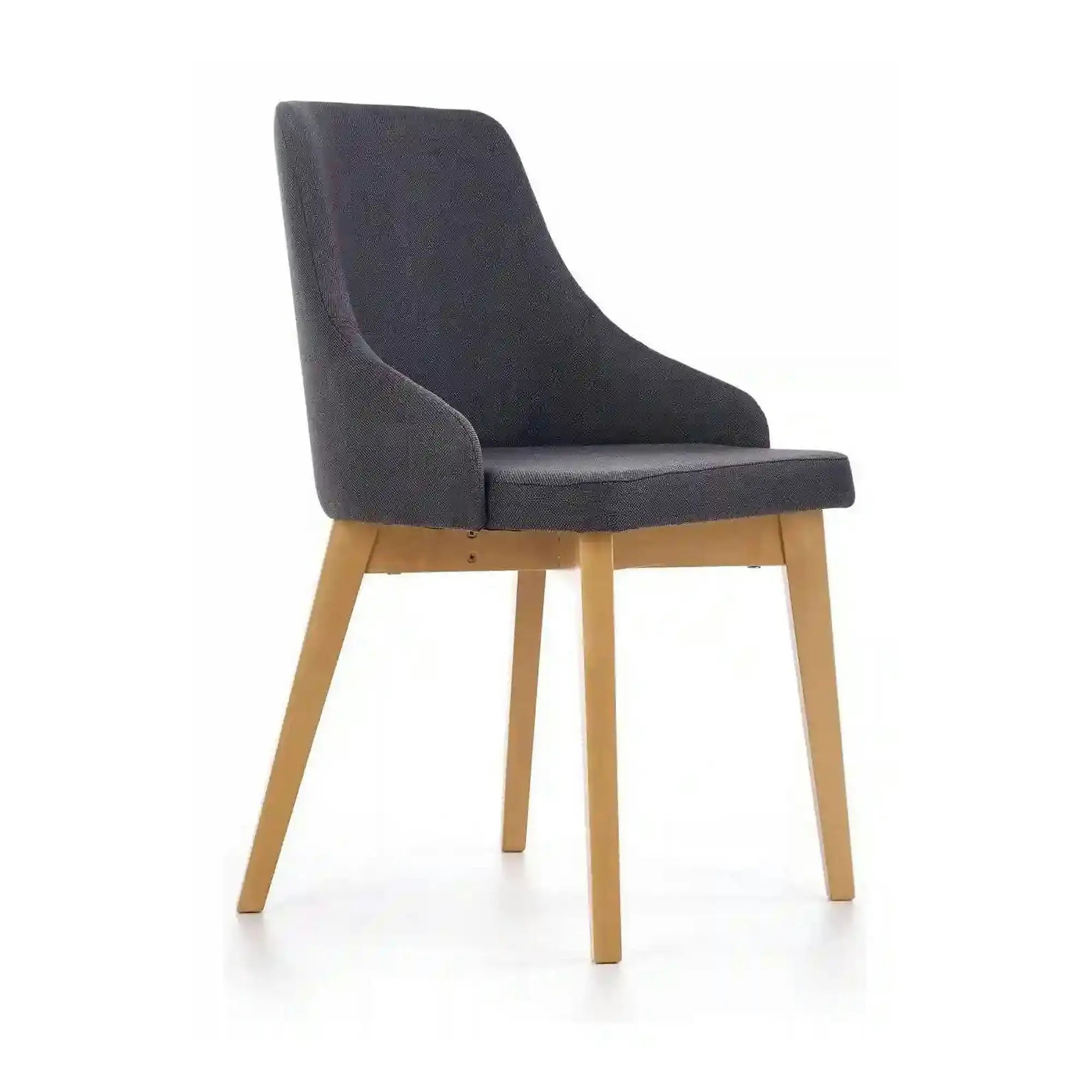 Scaun TOLEDO, gri inchis/stejar miere, stofa clasica, 55x51x82 cm