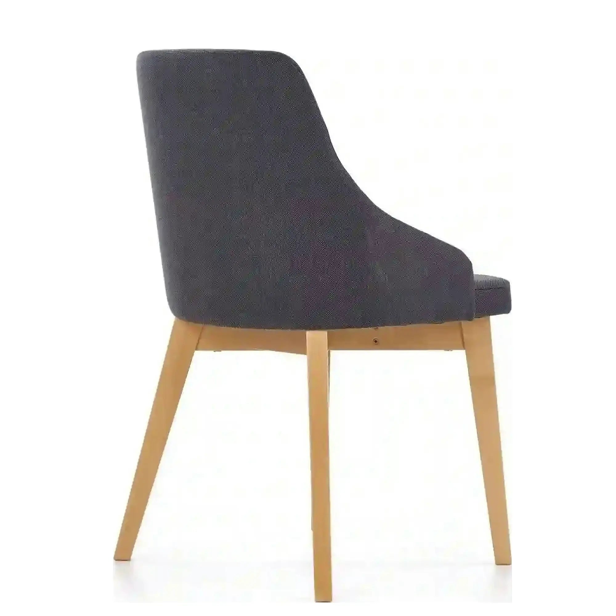 Scaun TOLEDO, gri inchis/stejar miere, stofa clasica, 55x51x82 cm