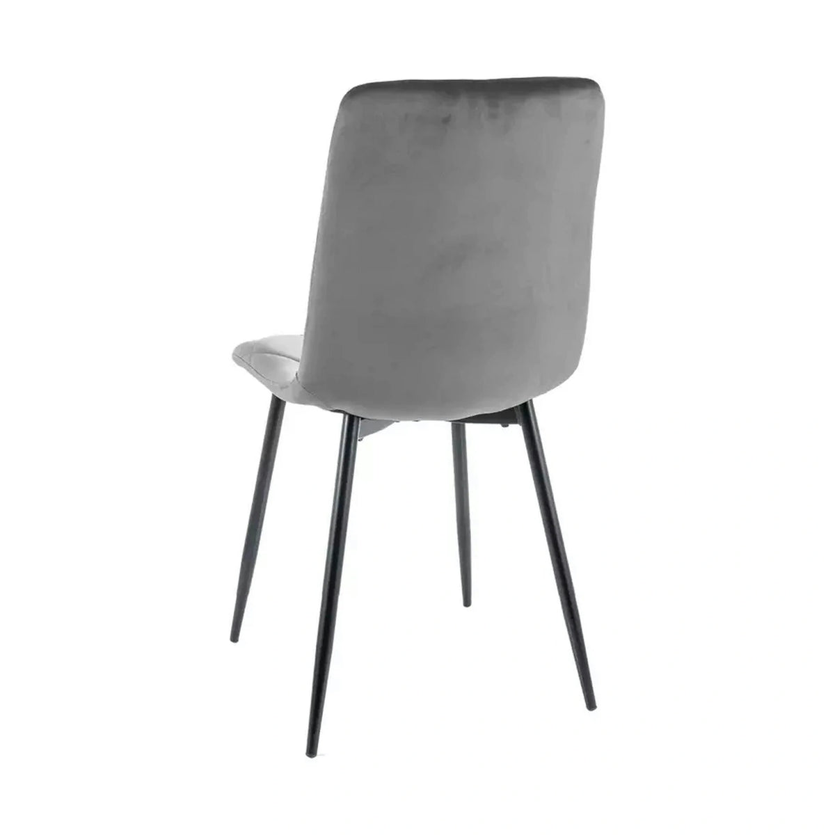 Scaun TOM, gri/negru, stofa catifelata/metal, 45x39x91 cm