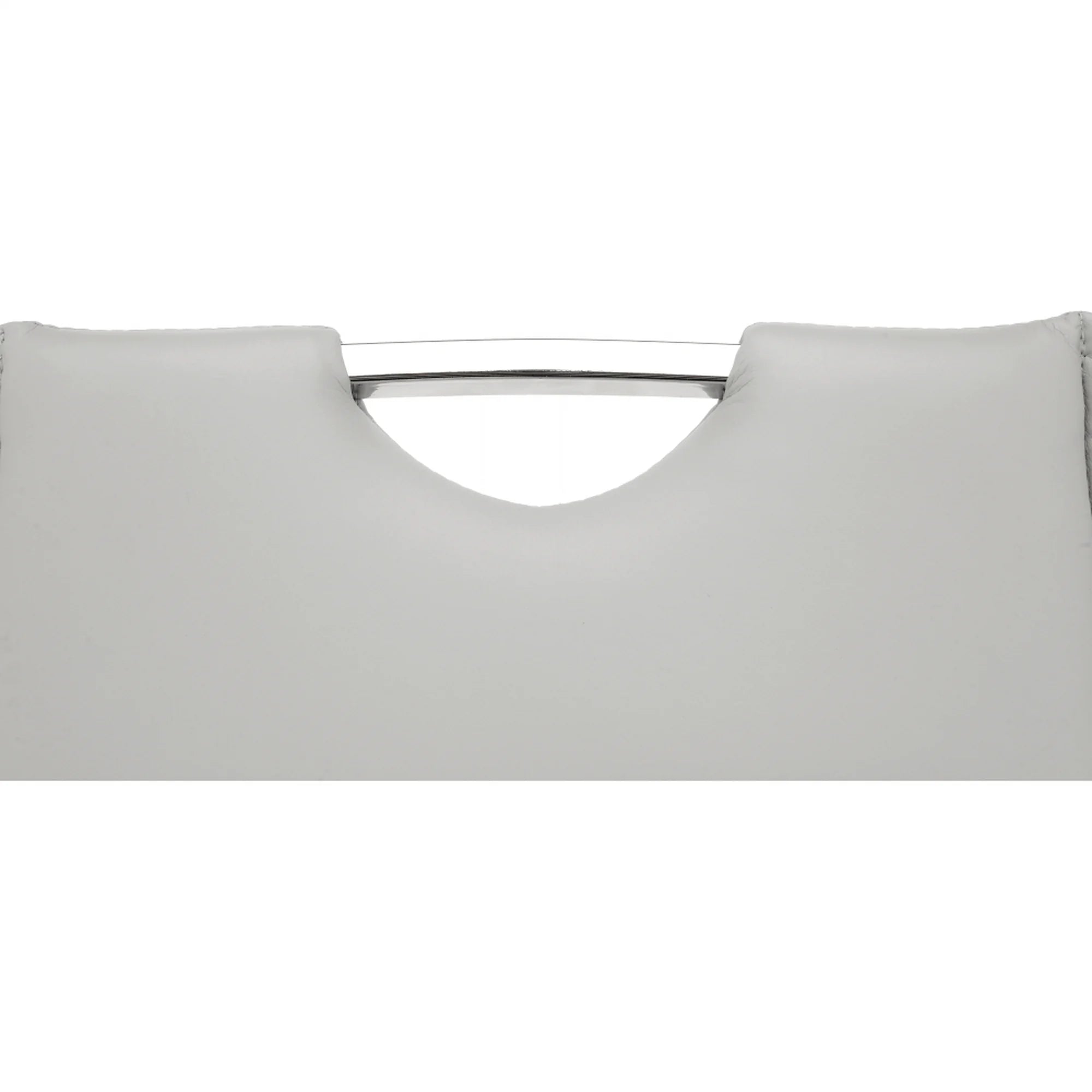 Scaun TOSENA, gri deschis/crom, piele ecologica/metal, 44x61x98 cm