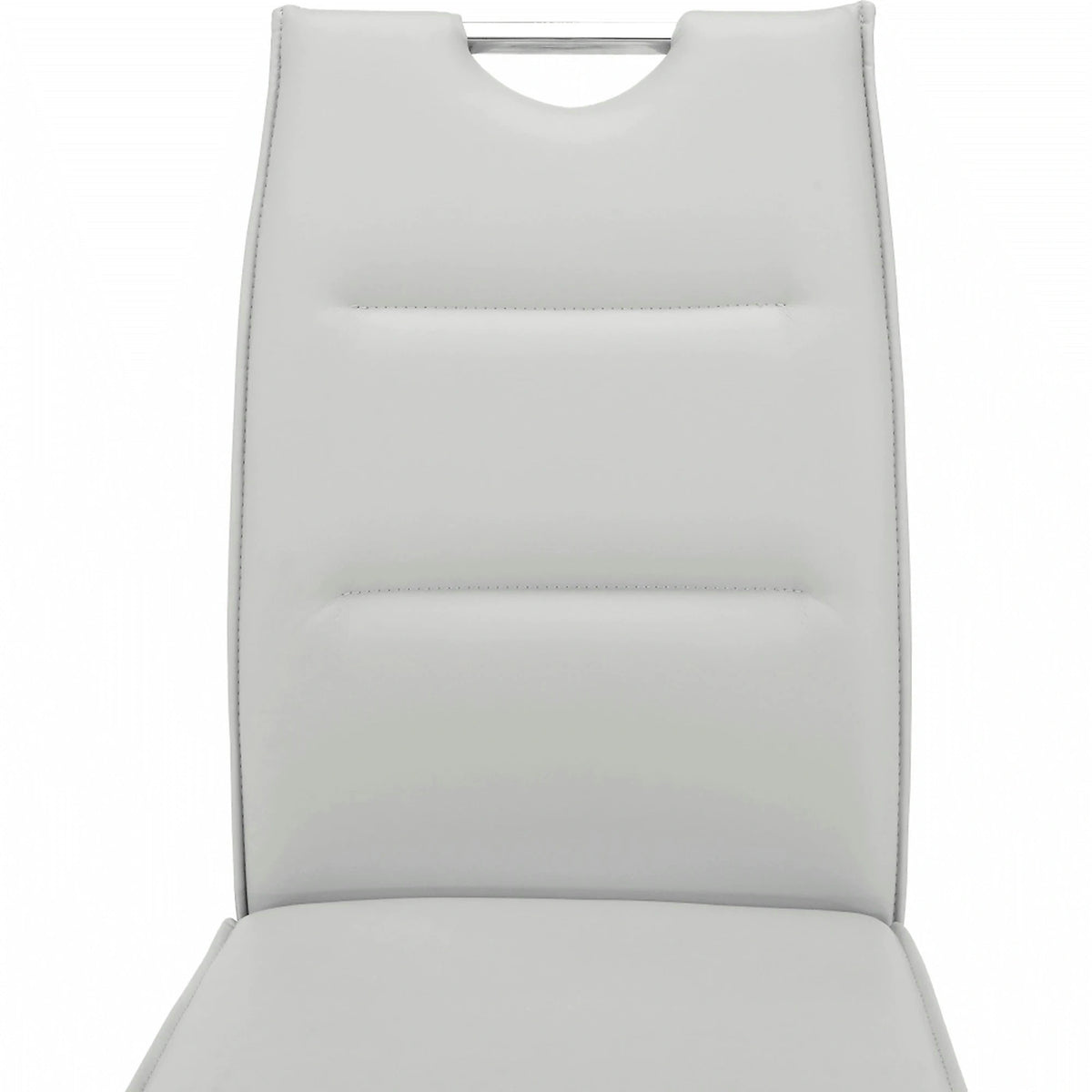 Scaun TOSENA, gri deschis/crom, piele ecologica/metal, 44x61x98 cm