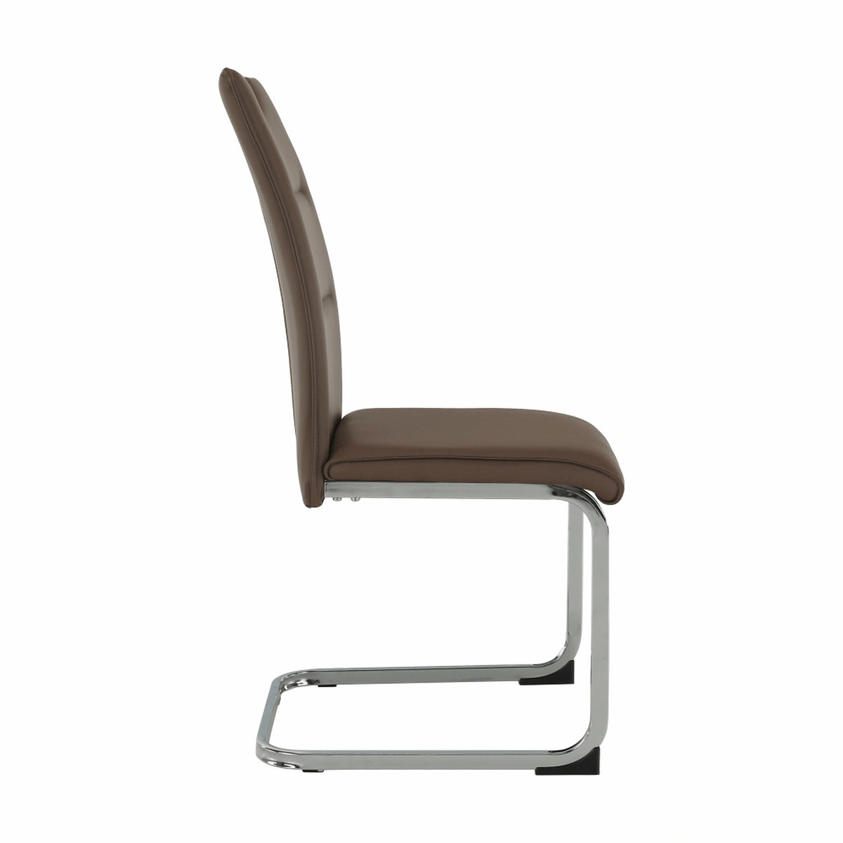 Scaun TOSENA, maro/crom, piele ecologica/metal, 44x61x98 cm